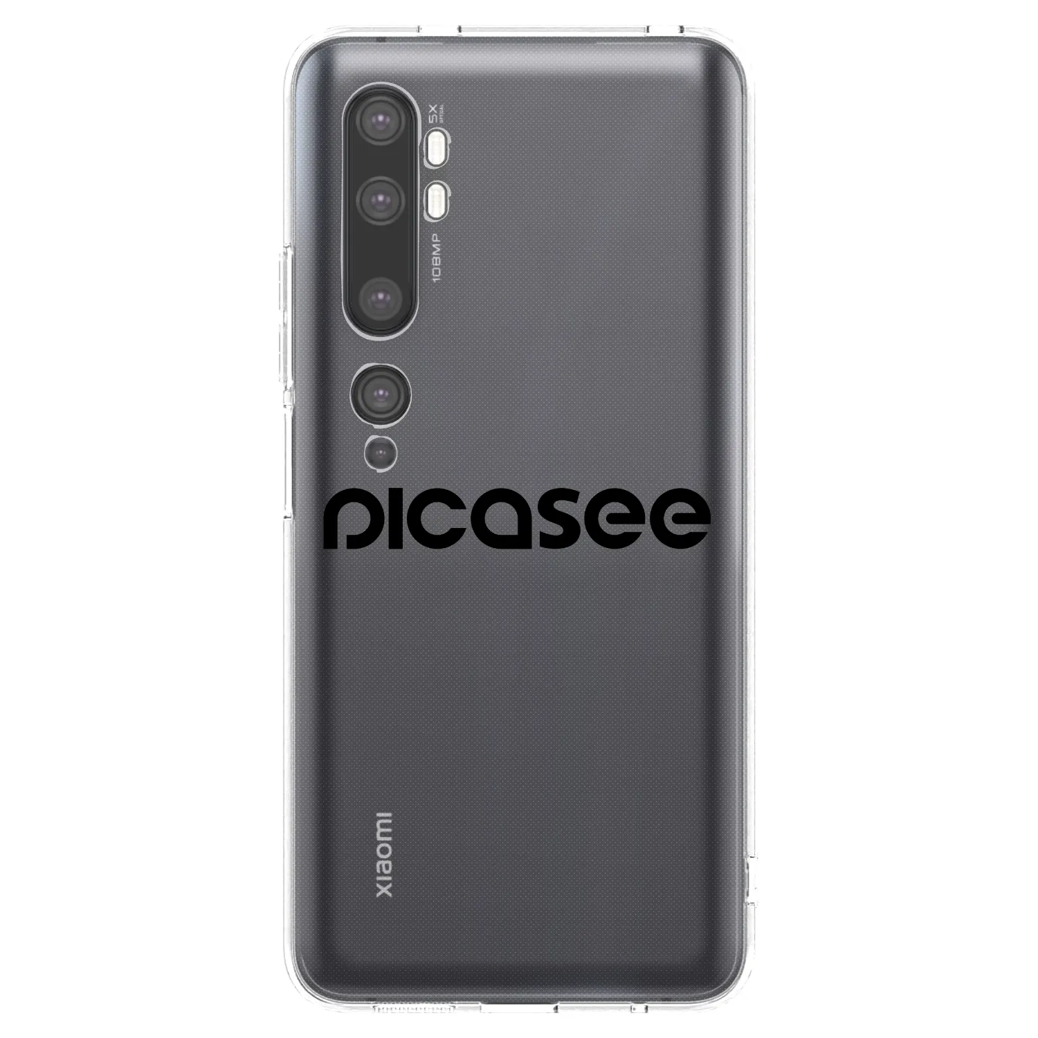 Picasee husă transparentă din silicon pentru Xiaomi Mi Note 10 (Pro) - Picasee - new logo - black