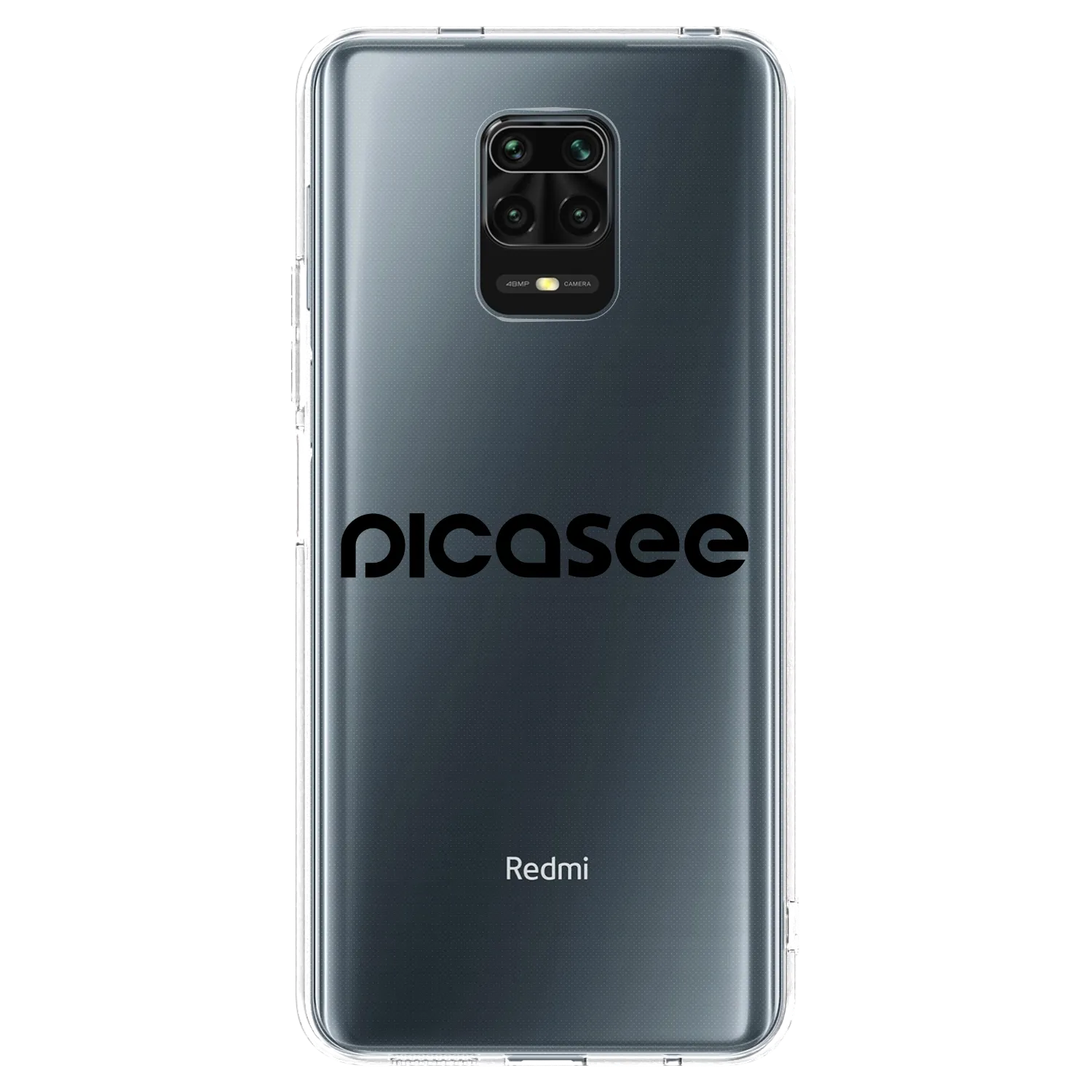 Picasee husă transparentă din silicon pentru Xiaomi Redmi Note 9 Pro - Picasee - new logo - black