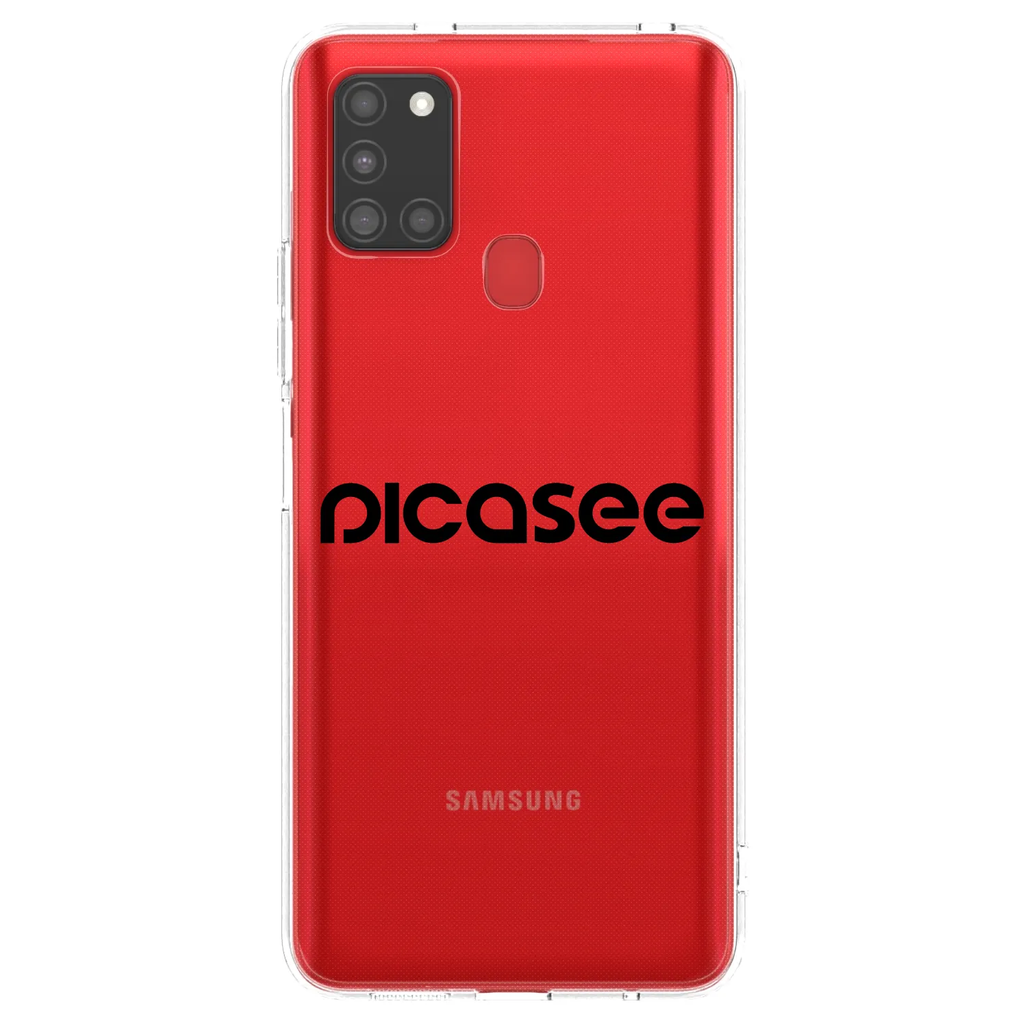 Picasee husă transparentă din silicon pentru Samsung Galaxy A21s - Picasee - new logo - black