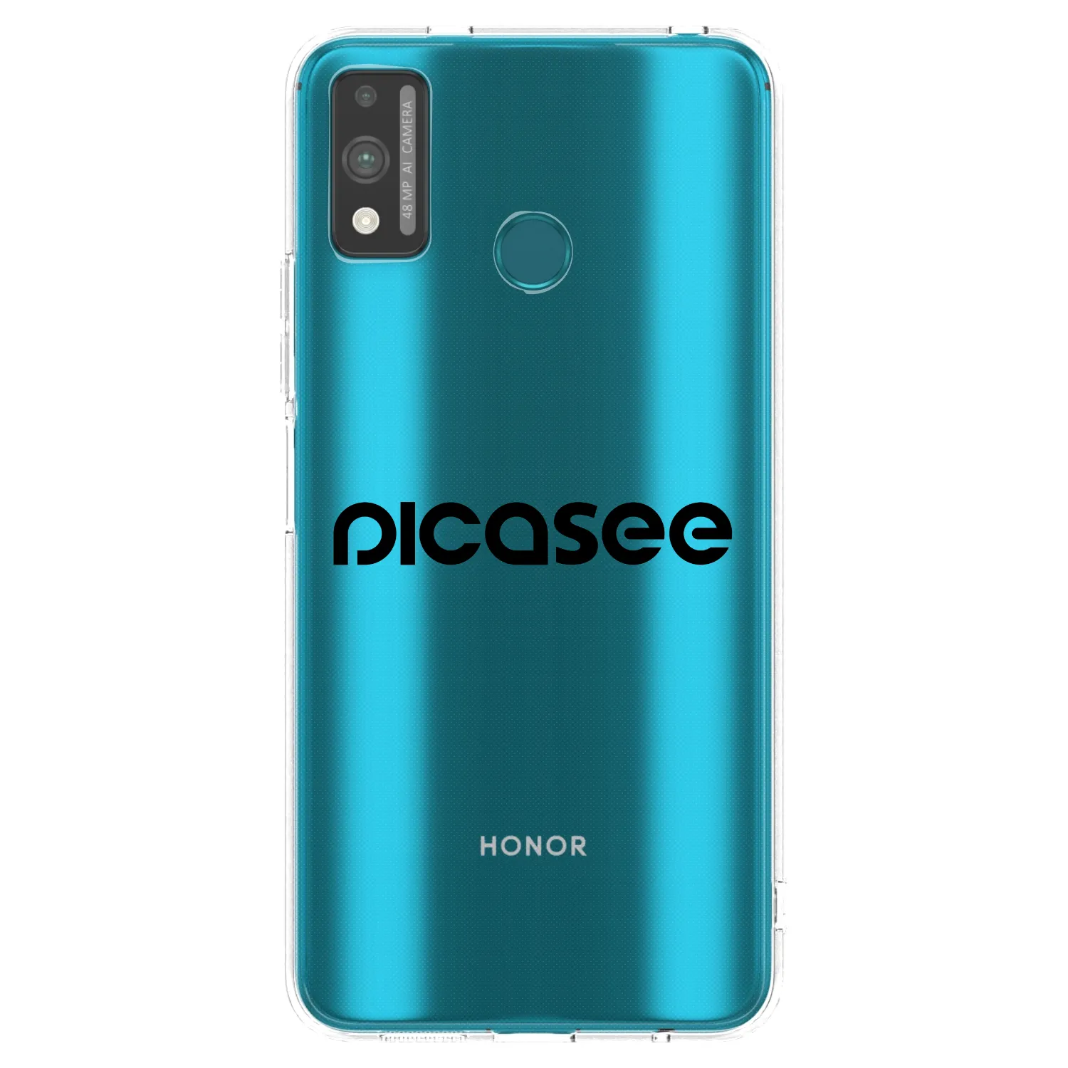 Picasee husă transparentă din silicon pentru Honor 9X Lite - Picasee - new logo - black