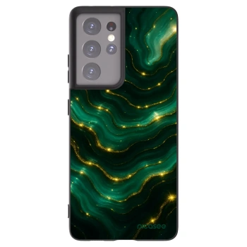 Picasee husă neagră din silicon pentru Samsung Galaxy S21 Ultra 5G G998B - Emerald