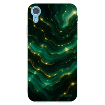 Picasee husă transparentă din silicon pentru Apple iPhone XR - Emerald