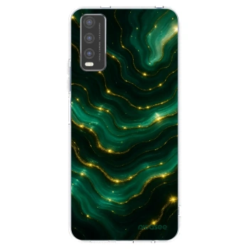 Picasee husă transparentă din silicon pentru Vivo Y20s - Emerald