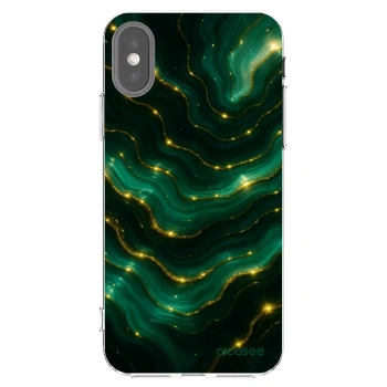 Picasee husă transparentă din silicon pentru Apple iPhone X/XS - Emerald