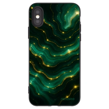 Picasee husă neagră din silicon pentru Apple iPhone X/XS - Emerald