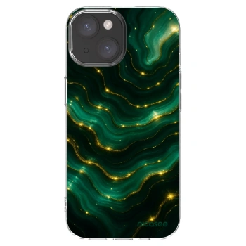 Picasee husă transparentă din silicon pentru Apple iPhone 15 - Emerald