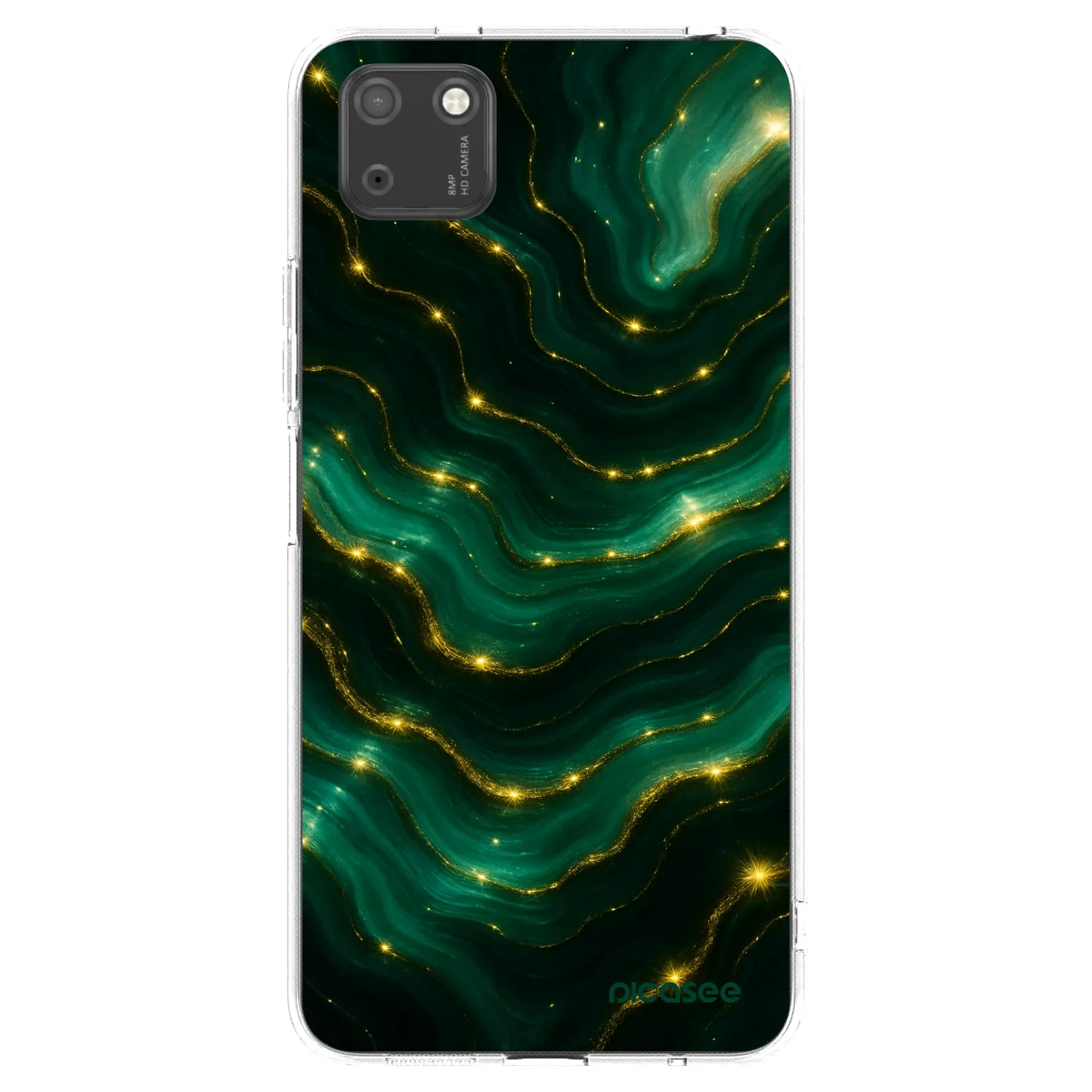 Picasee husă transparentă din silicon pentru Huawei Y5P - Emerald
