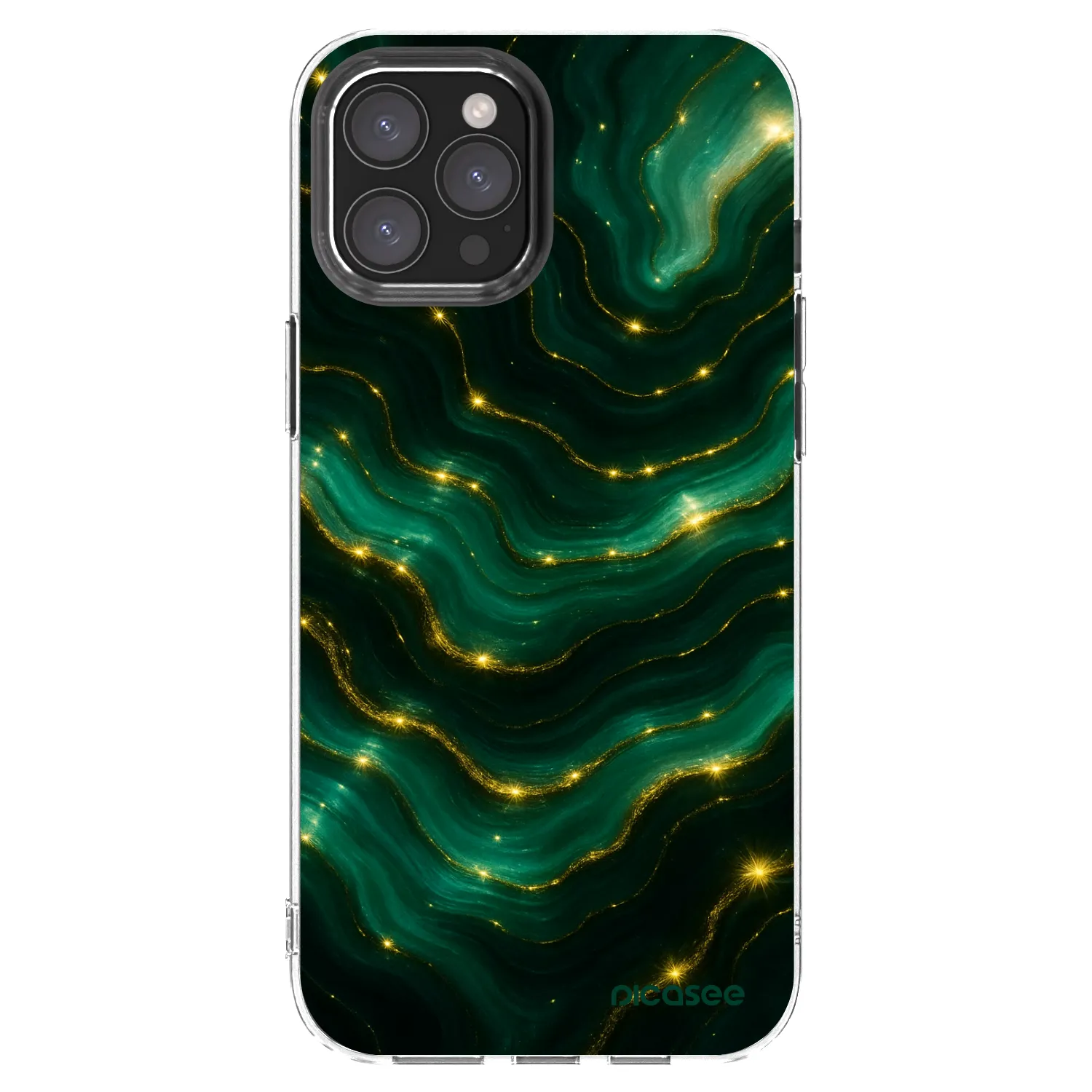 Picasee husă transparentă din silicon pentru Apple iPhone 12 Pro Max - Emerald