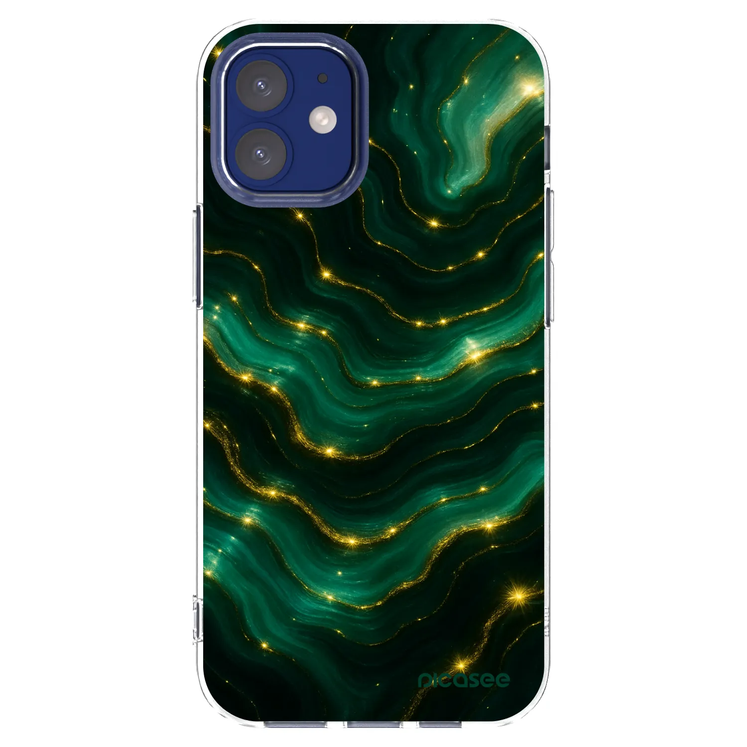 Picasee husă transparentă din silicon pentru Apple iPhone 12 mini - Emerald