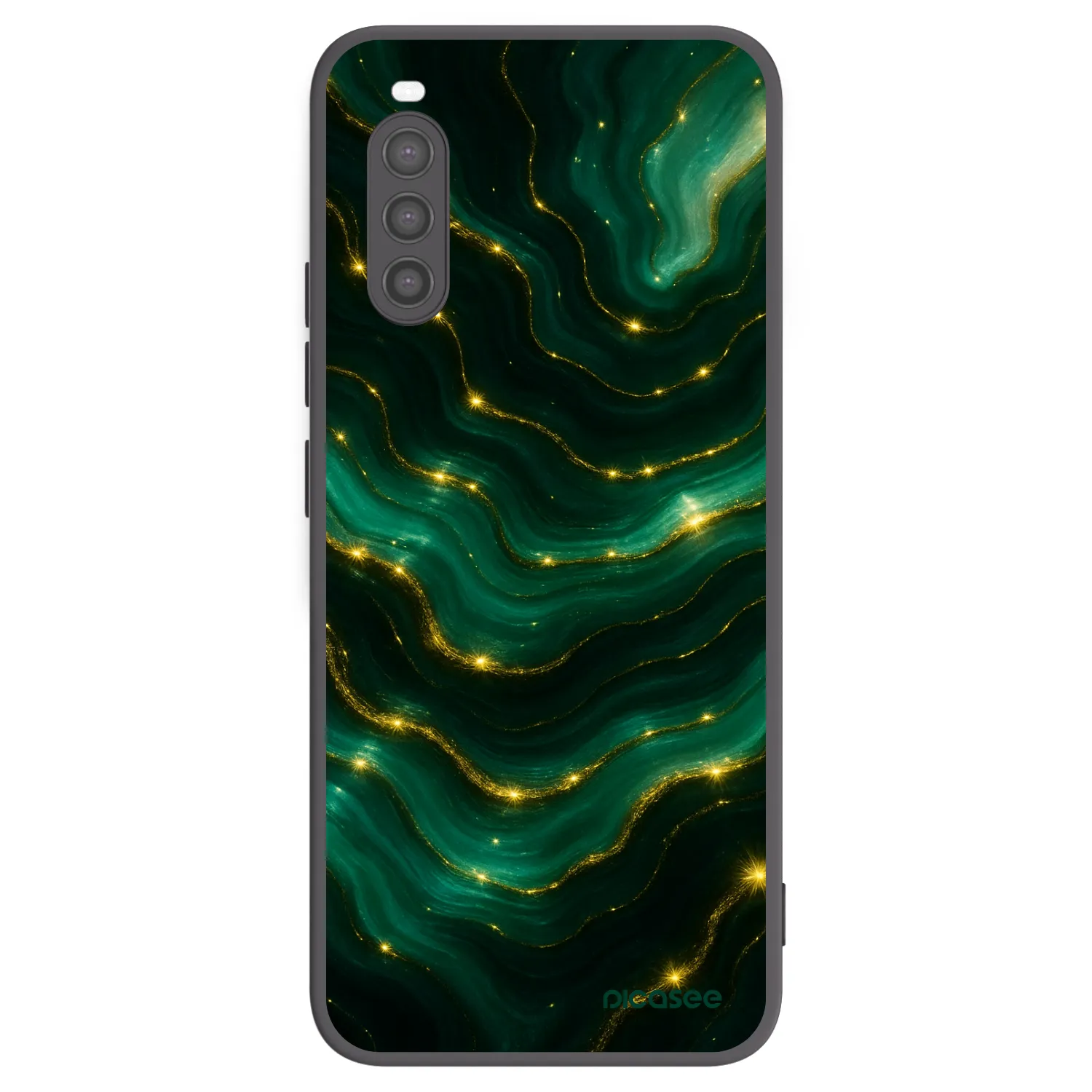 Picasee husă neagră din silicon pentru Sony Xperia 10 II - Emerald