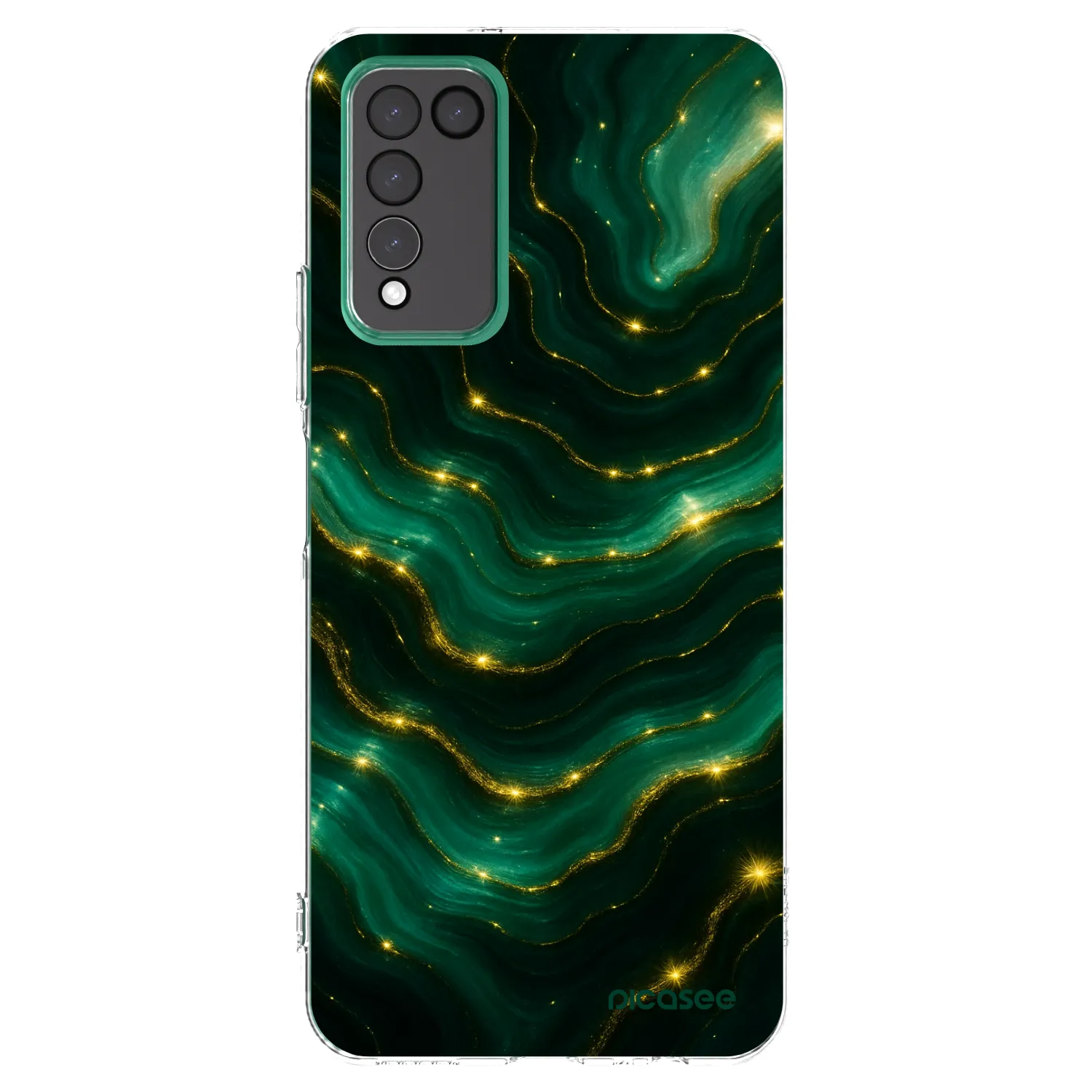 Picasee husă transparentă din silicon pentru Honor 10X Lite - Emerald