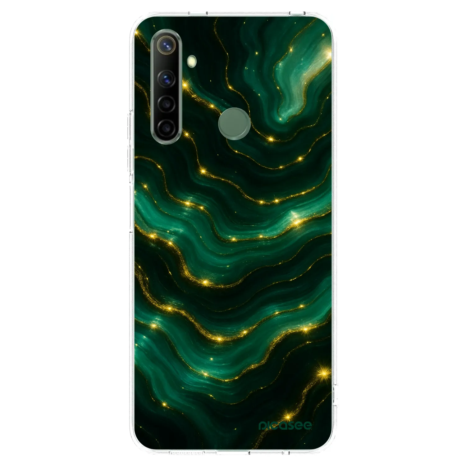 Picasee husă transparentă din silicon pentru Realme 6i - Emerald