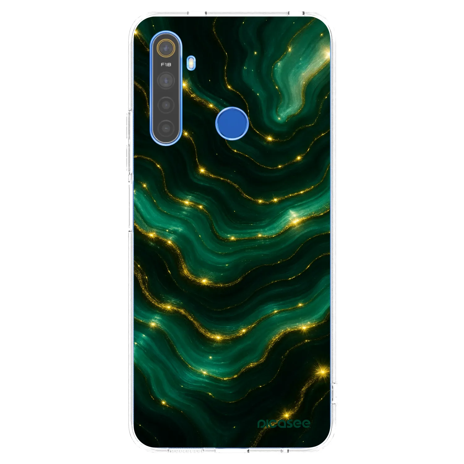 Picasee husă transparentă din silicon pentru Realme 5 - Emerald