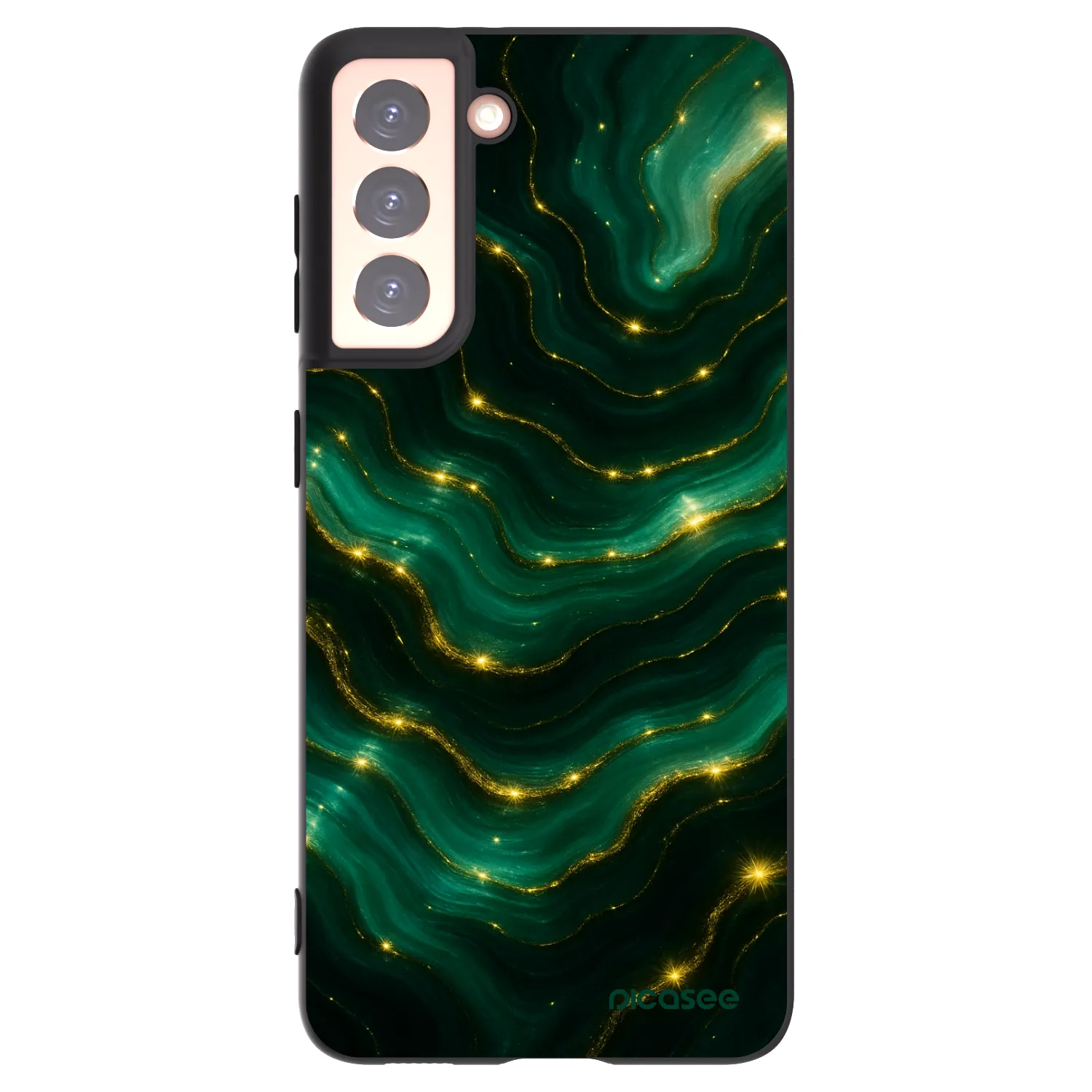Picasee husă neagră din silicon pentru Samsung Galaxy S21 5G G991B - Emerald