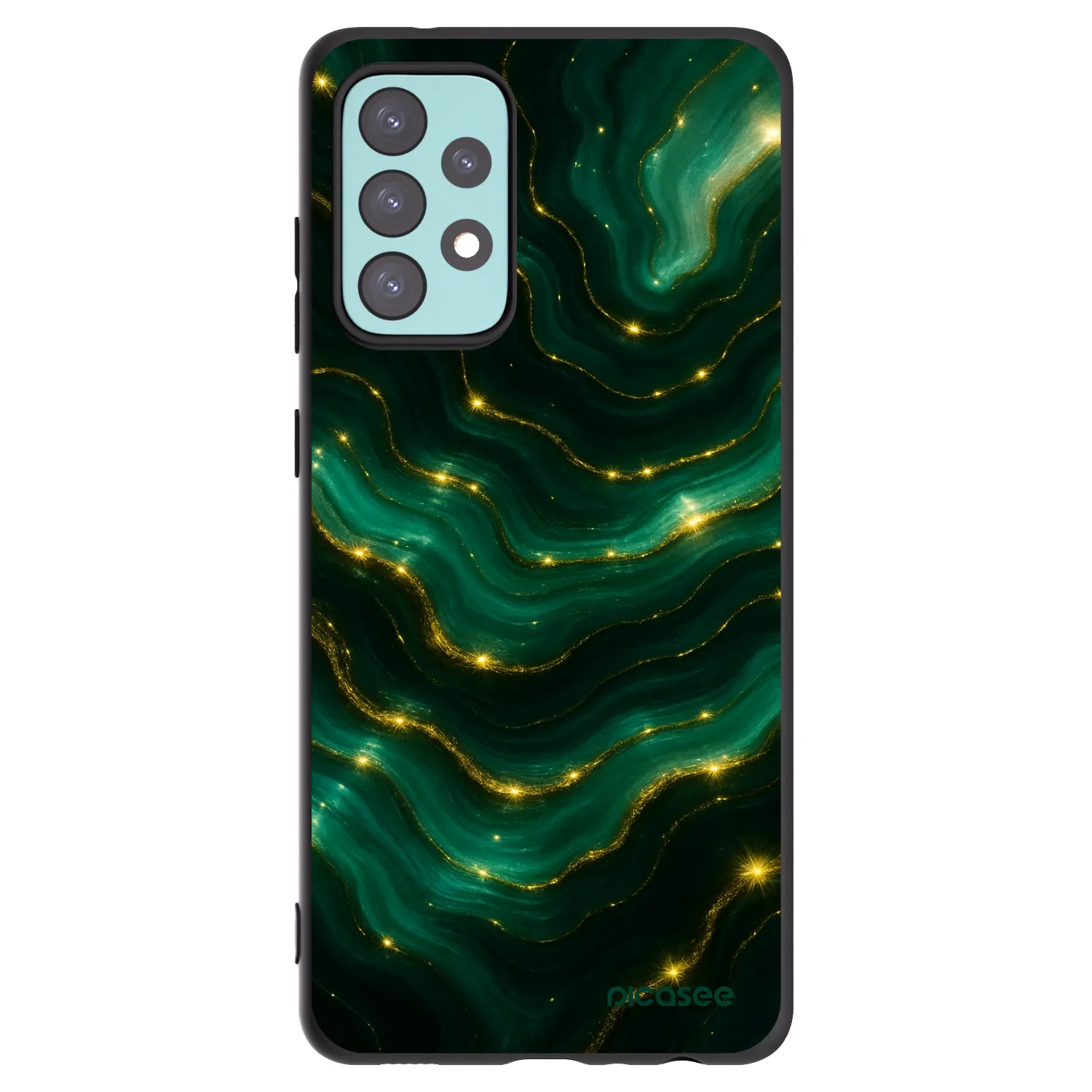 Picasee husă neagră din silicon pentru Samsung Galaxy A72 A725F - Emerald