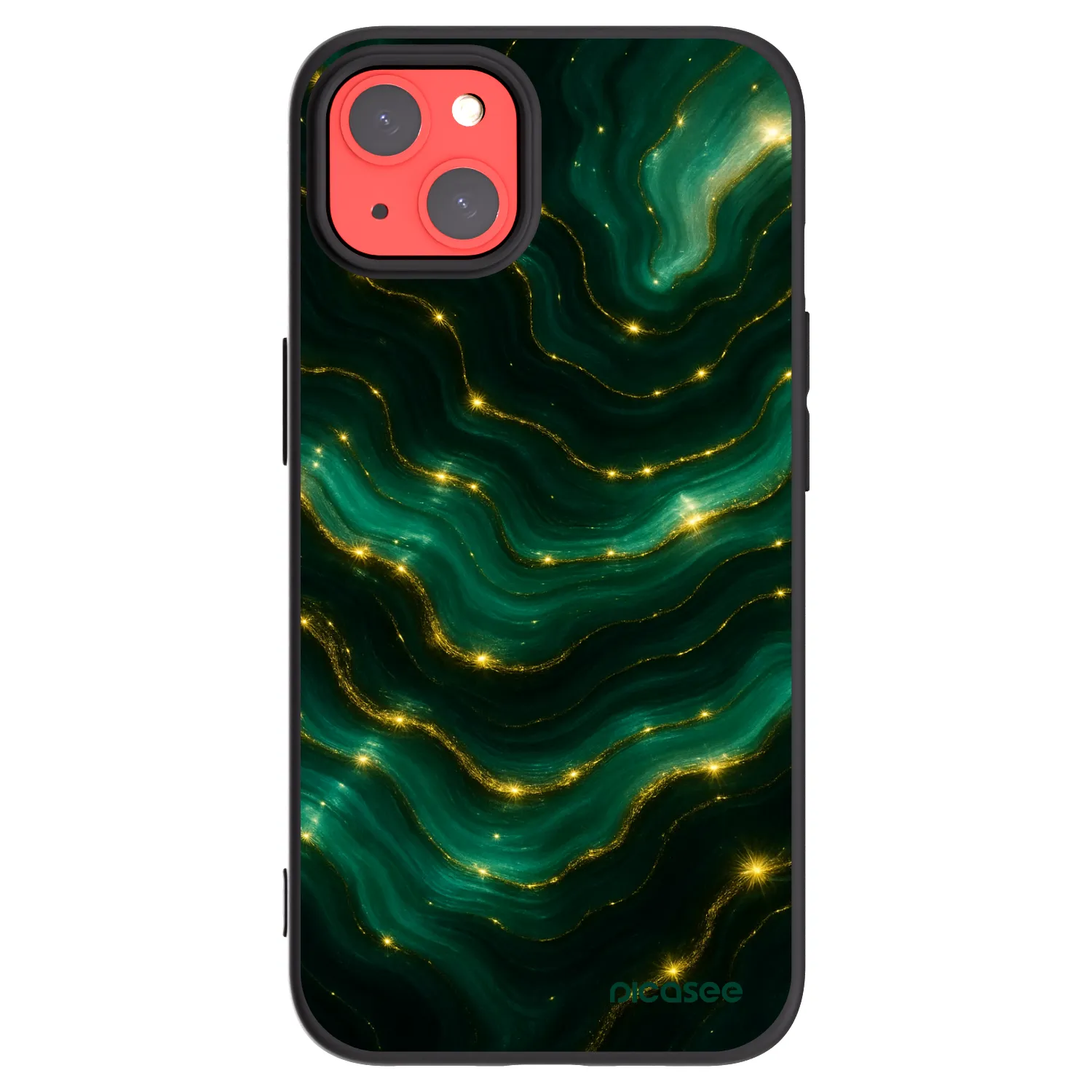 Picasee husă neagră din silicon pentru Apple iPhone 13 - Emerald