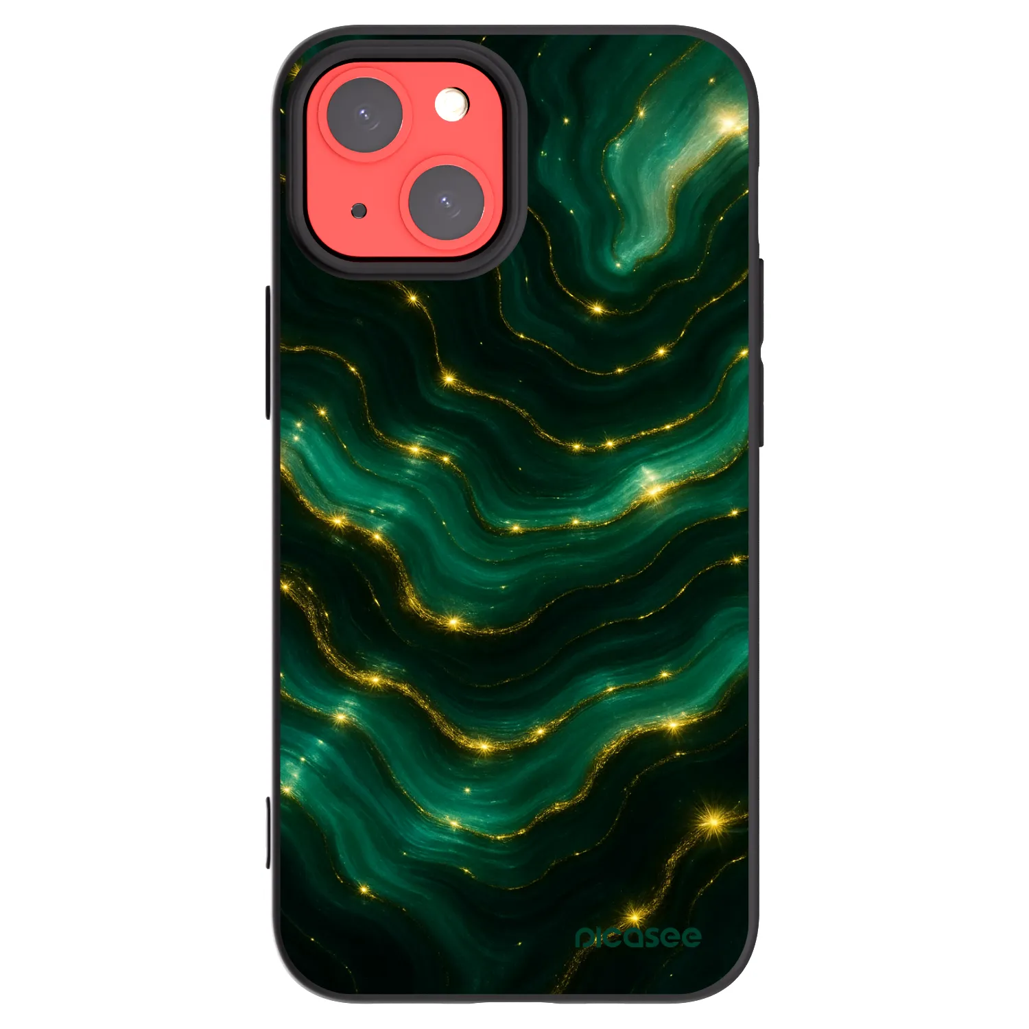 Picasee husă neagră din silicon pentru Apple iPhone 13 mini - Emerald