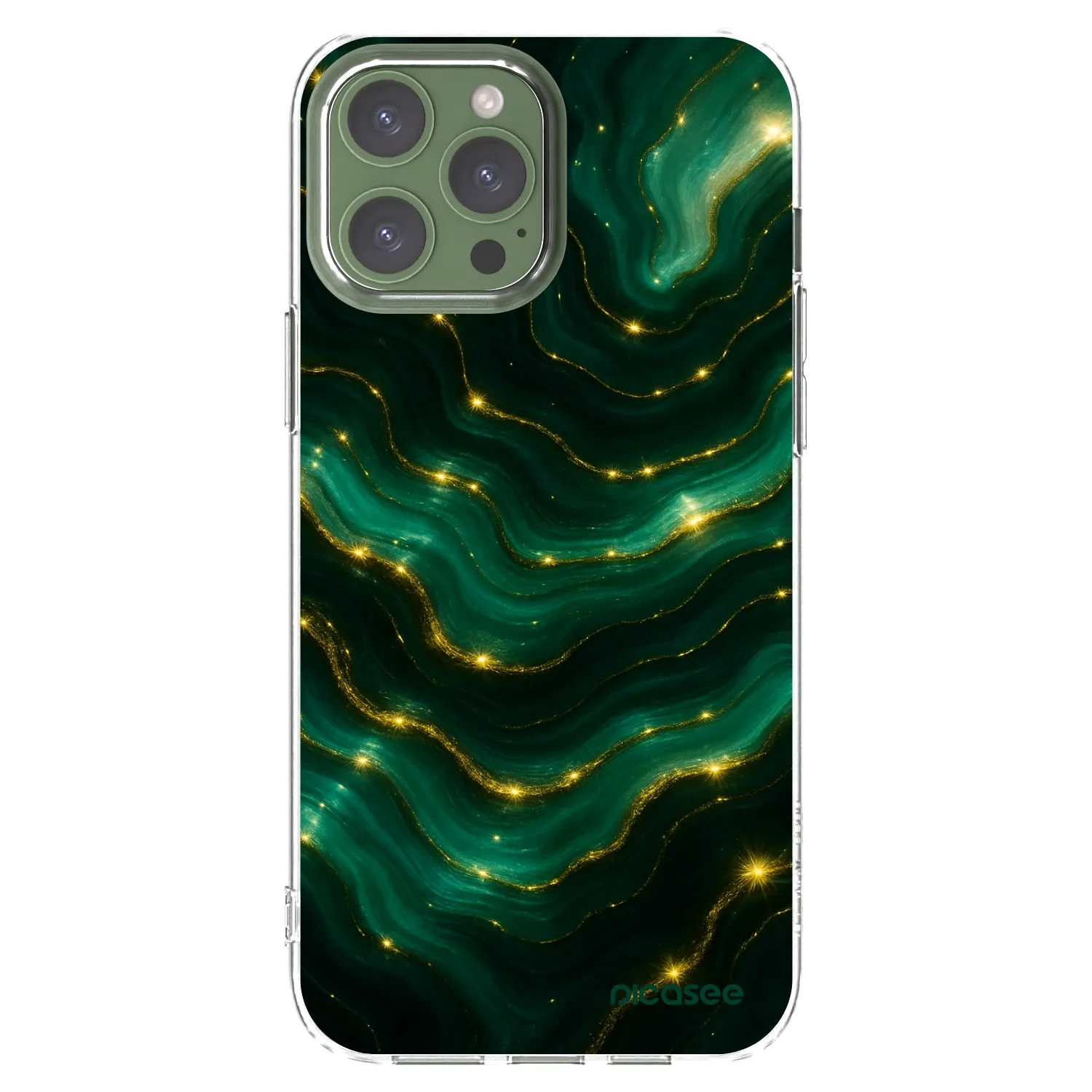 Picasee husă transparentă din silicon pentru Apple iPhone 13 Pro Max - Emerald