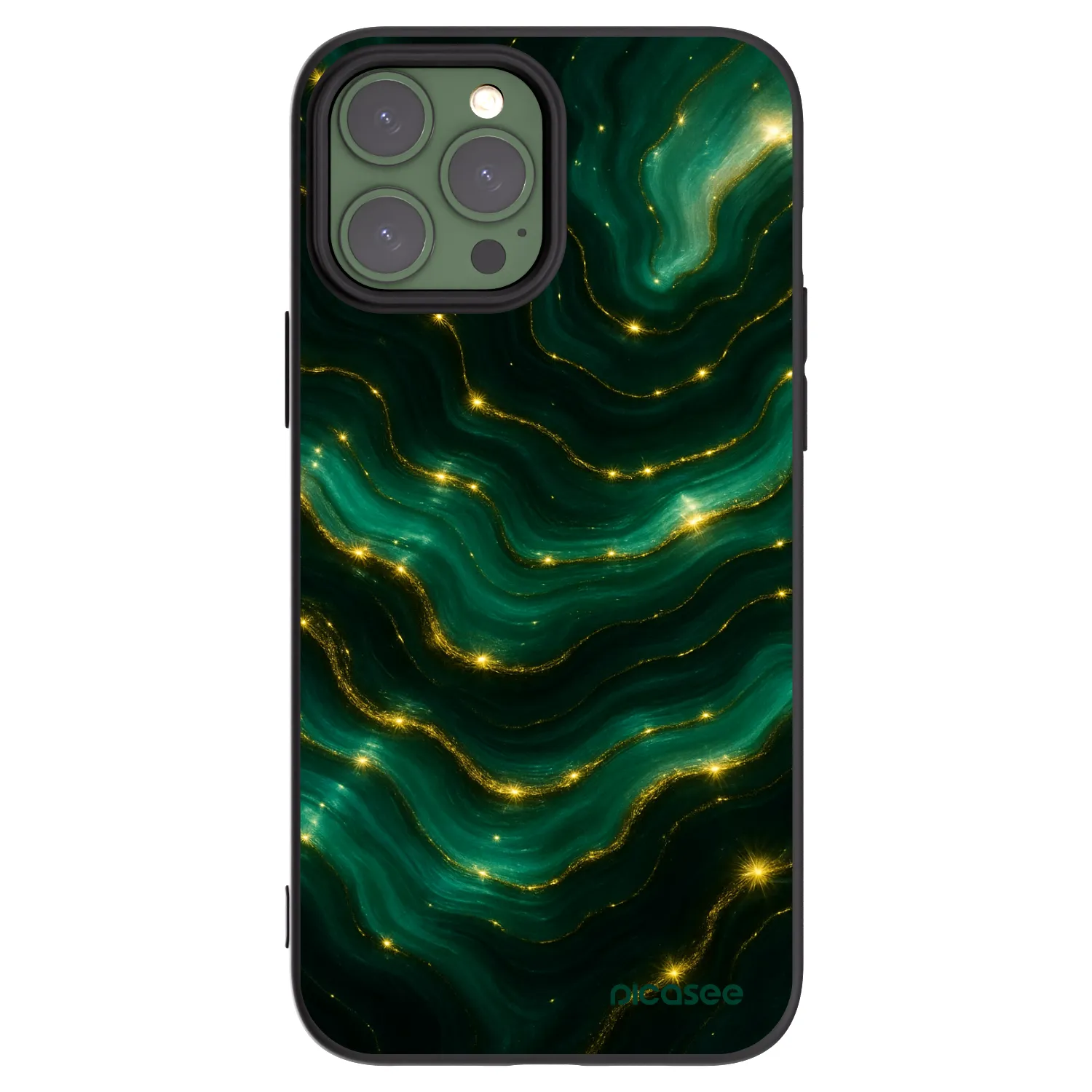 Picasee husă neagră din silicon pentru Apple iPhone 13 Pro Max - Emerald