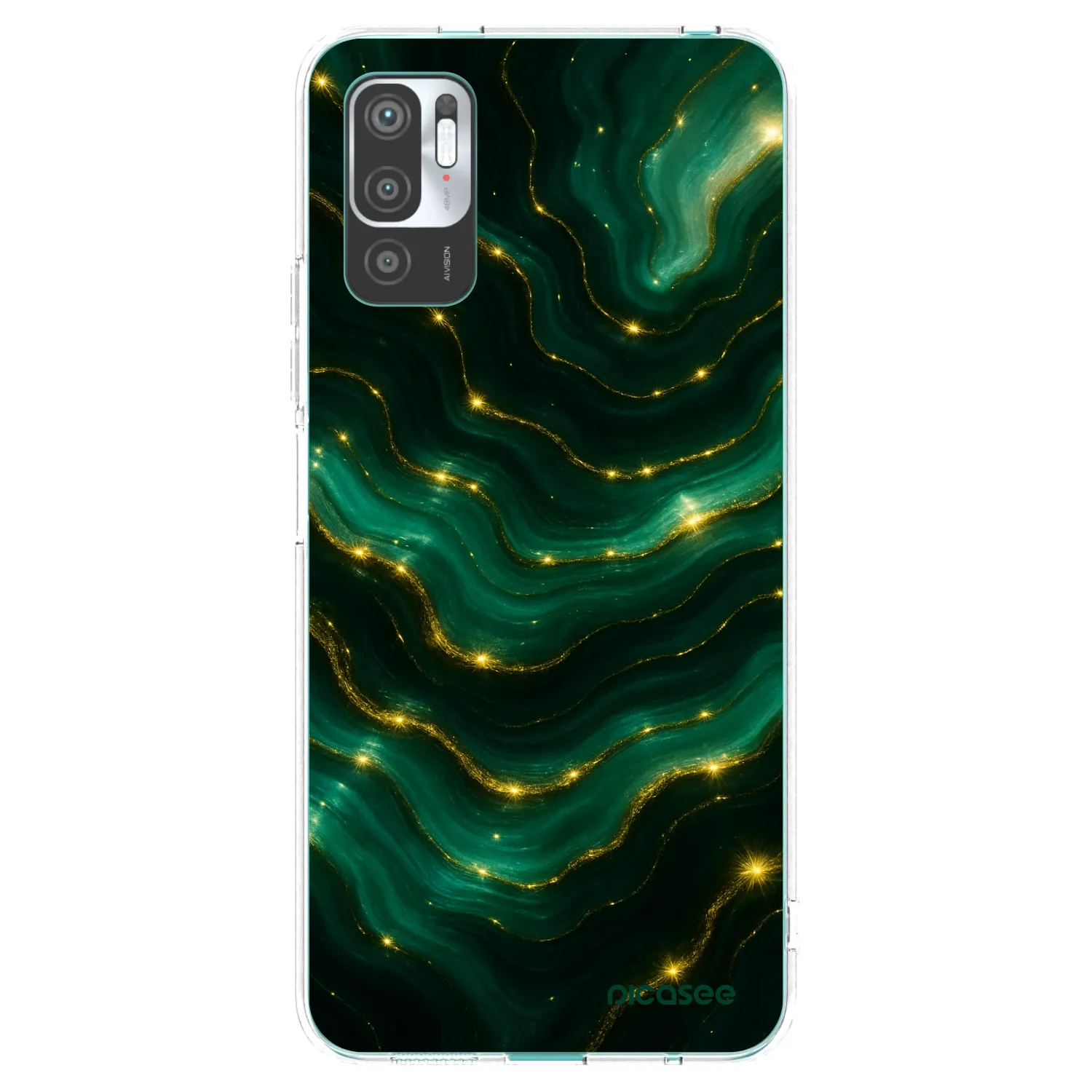 Picasee husă transparentă din silicon pentru Xiaomi Redmi Note 10 5G - Emerald