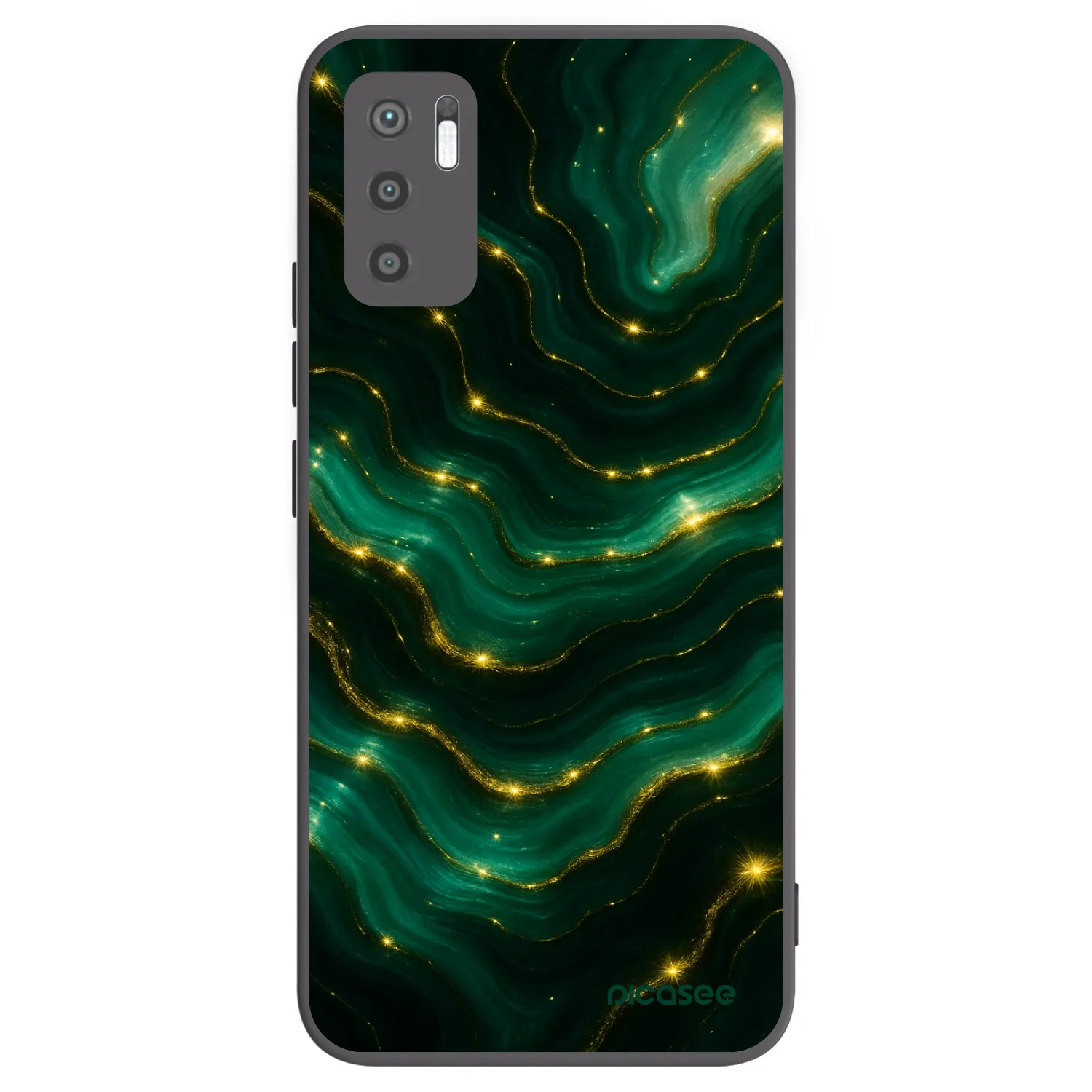 Picasee husă neagră din silicon pentru Xiaomi Redmi Note 10 5G - Emerald