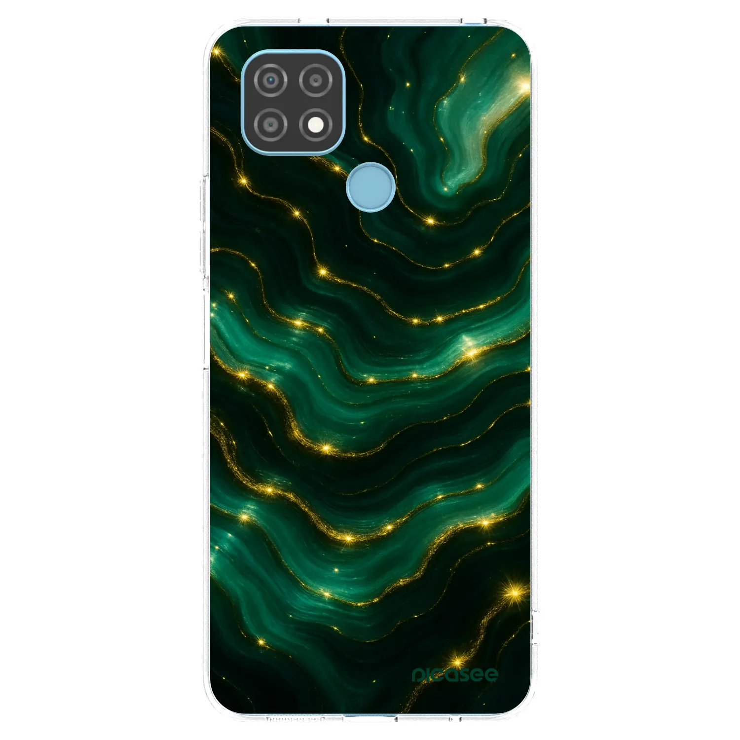 Picasee husă transparentă din silicon pentru Realme C21 - Emerald