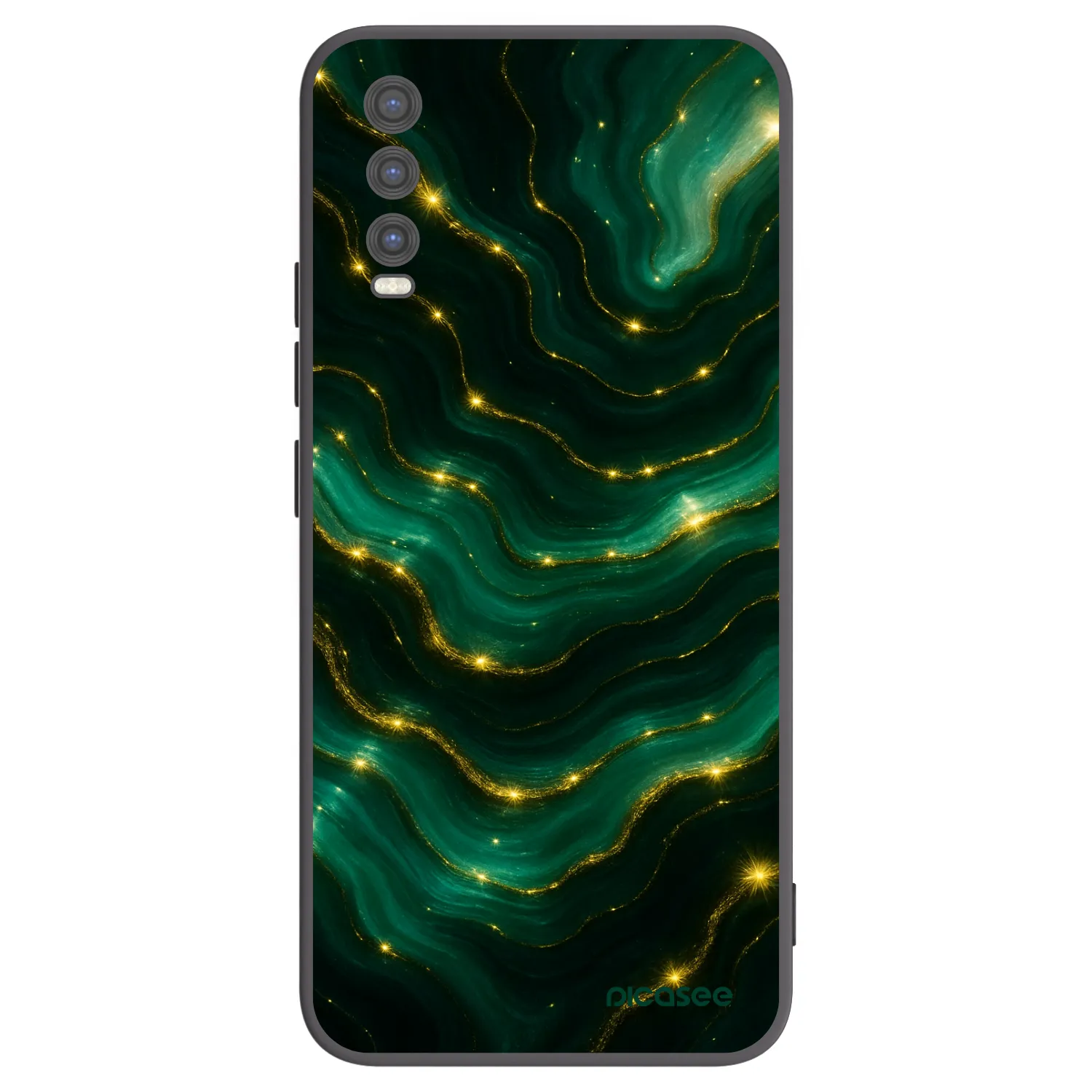Picasee husă neagră din silicon pentru Vivo Y20s - Emerald
