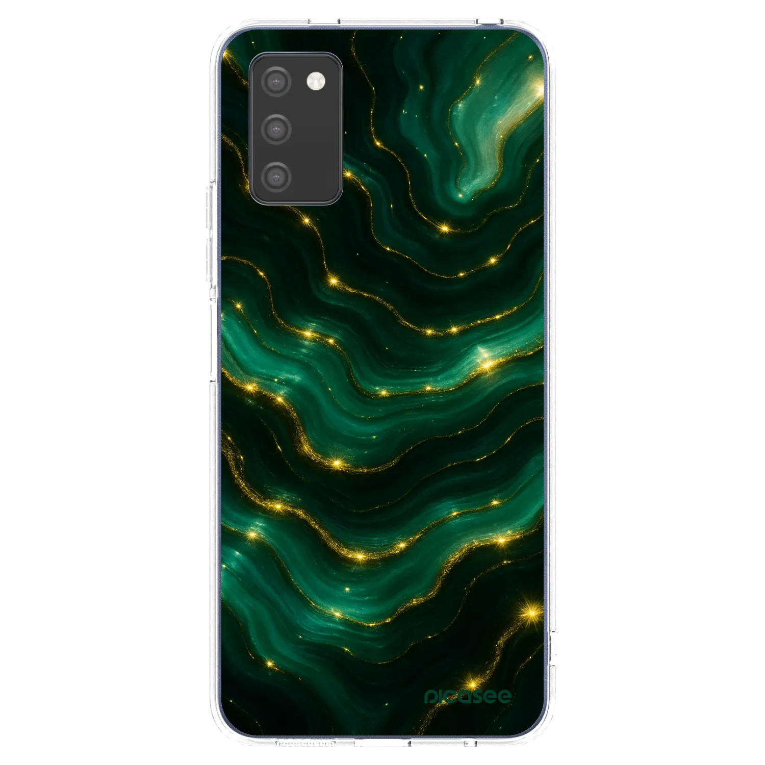 Picasee husă transparentă din silicon pentru Samsung Galaxy A03s A037G - Emerald