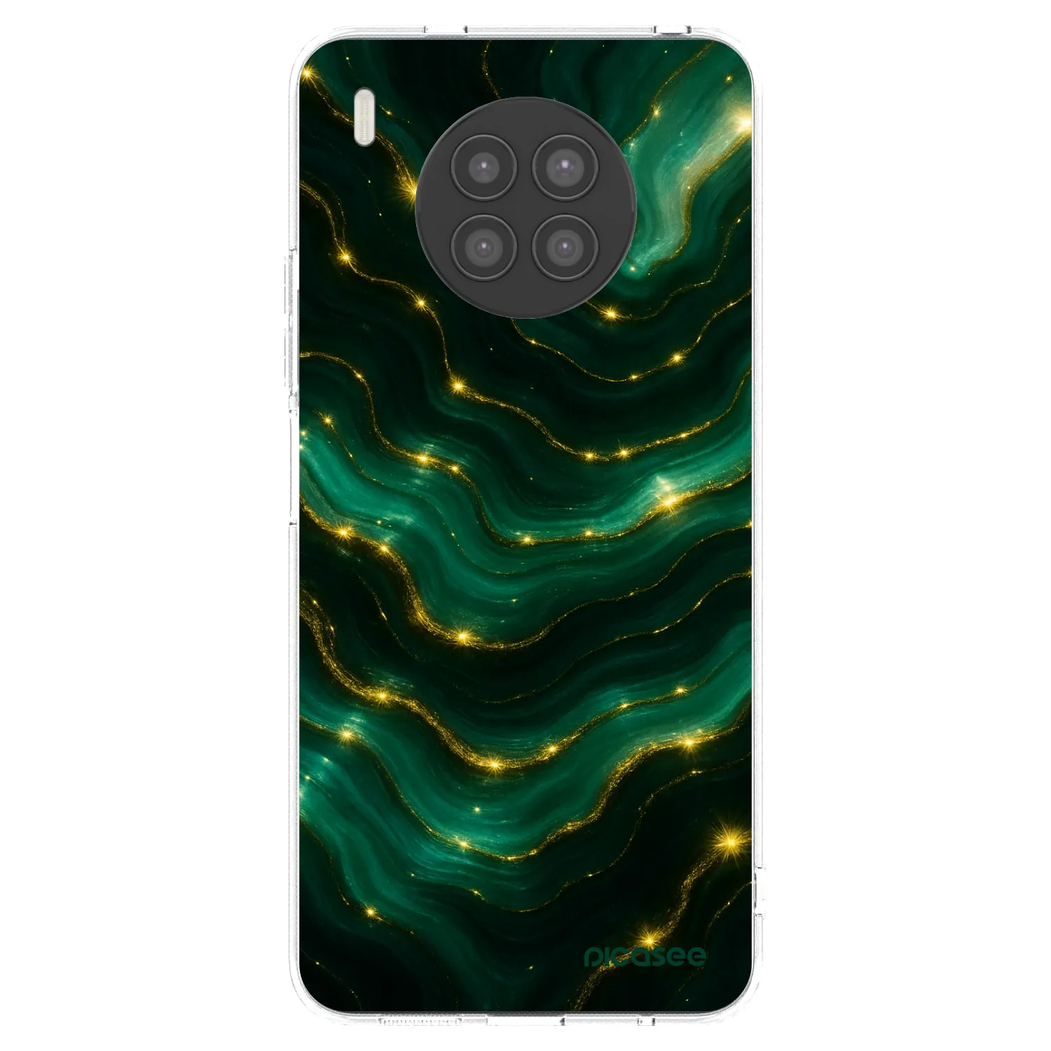 Picasee husă transparentă din silicon pentru Huawei Nova 8i - Emerald