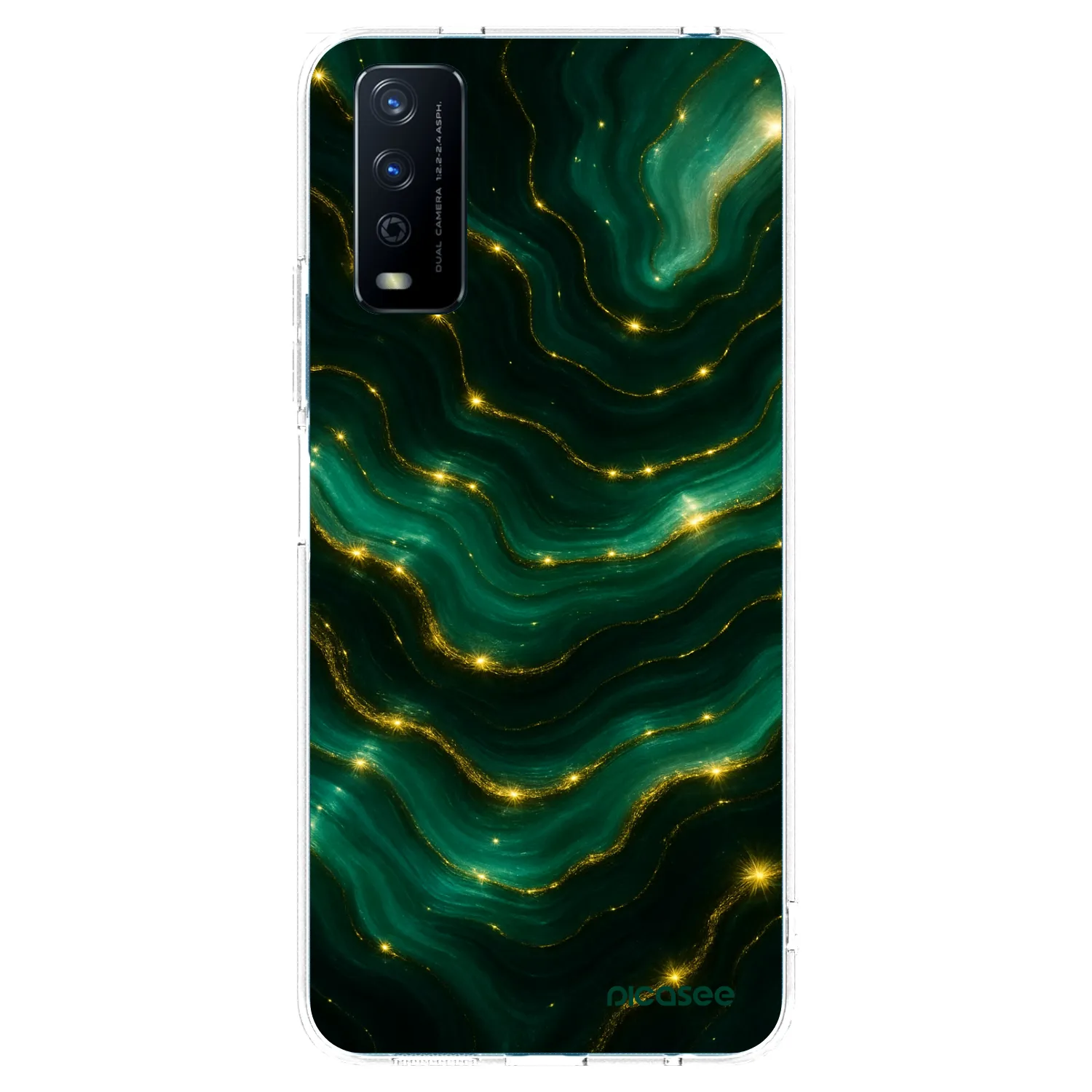Picasee husă transparentă din silicon pentru Vivo Y11s - Emerald