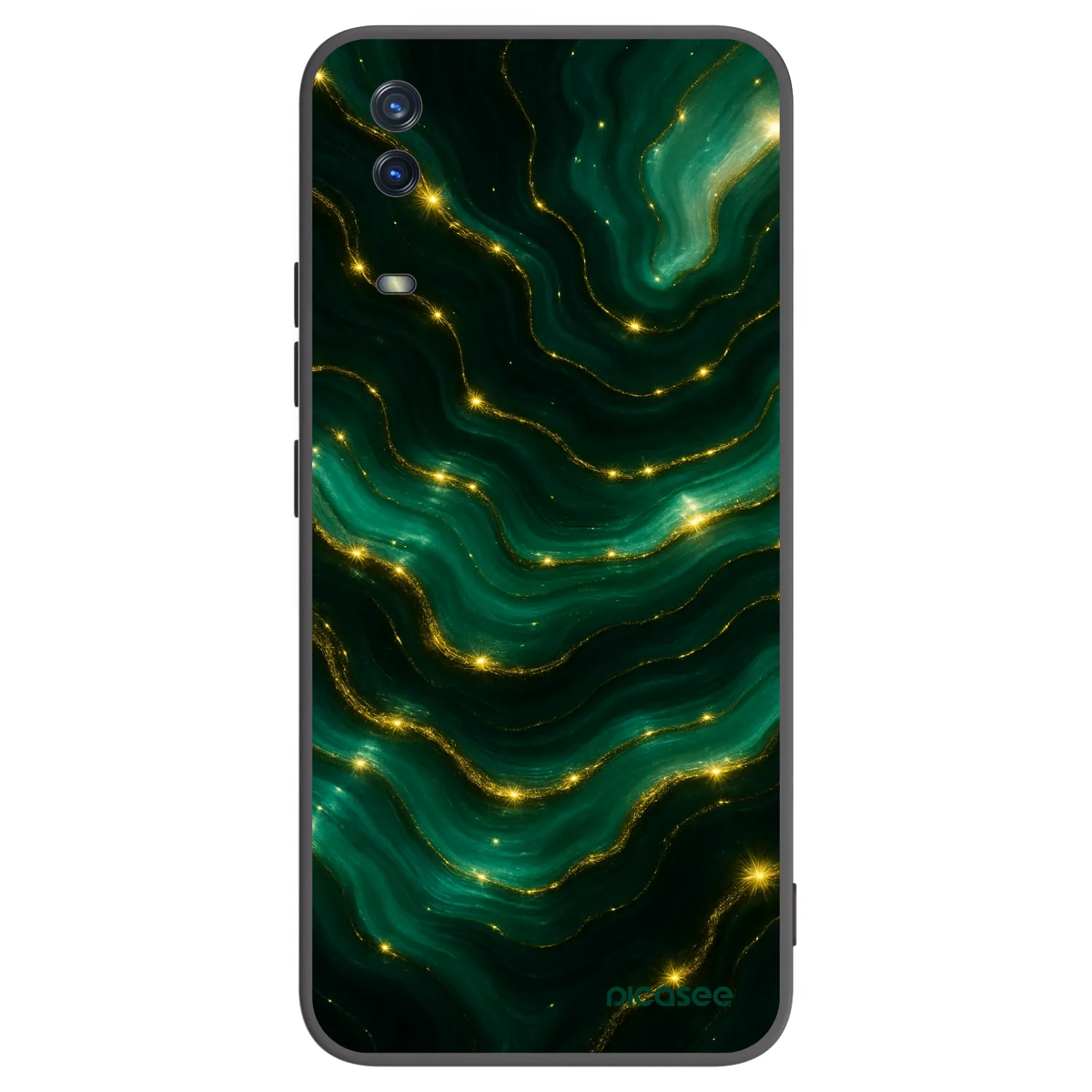 Picasee husă neagră din silicon pentru Vivo Y11s - Emerald
