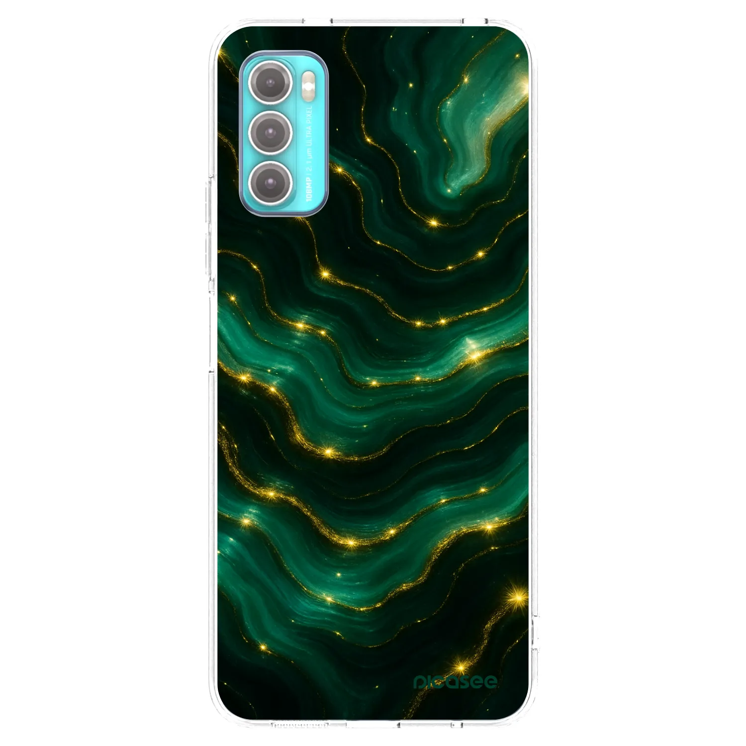 Picasee husă transparentă din silicon pentru Motorola Moto G60 - Emerald