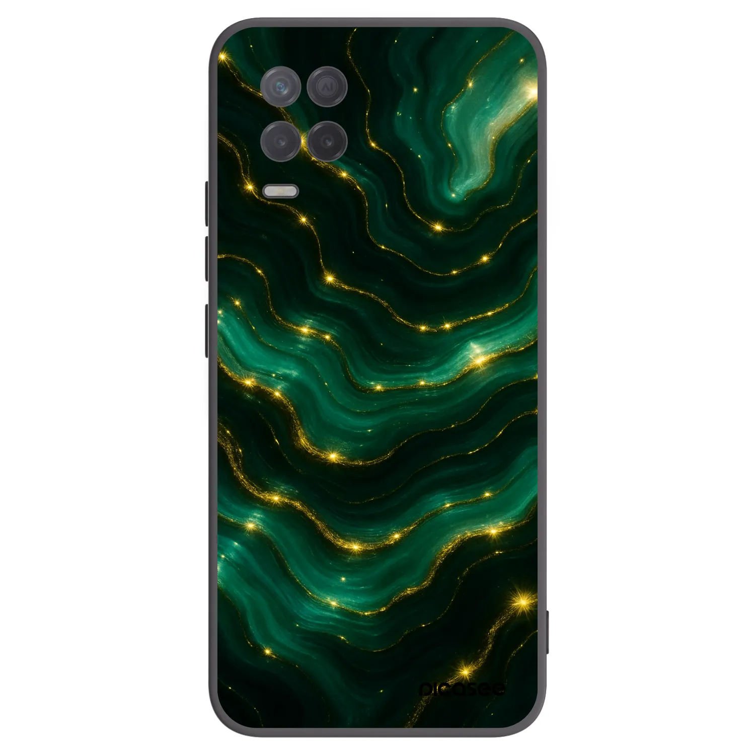 Picasee husă neagră din silicon pentru Realme 8 5G - Emerald
