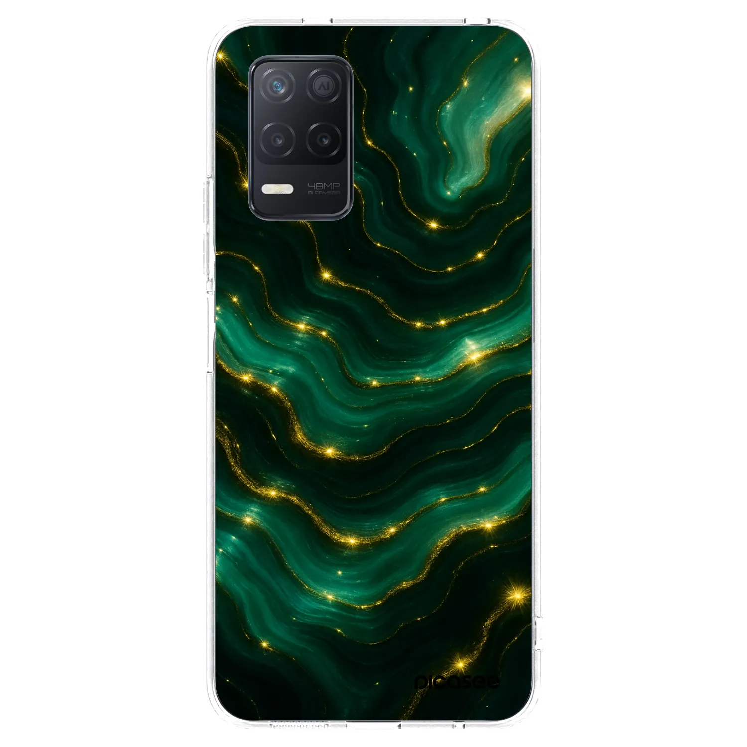 Picasee husă transparentă din silicon pentru Realme 8 5G - Emerald