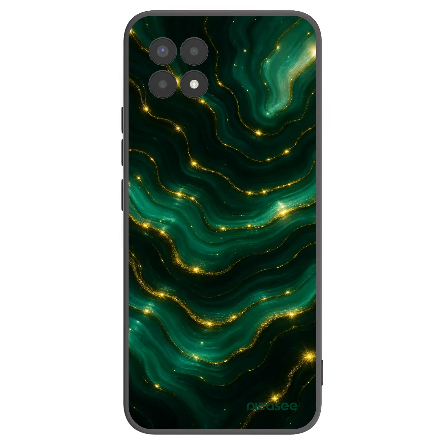 Picasee husă neagră din silicon pentru Realme 8i - Emerald