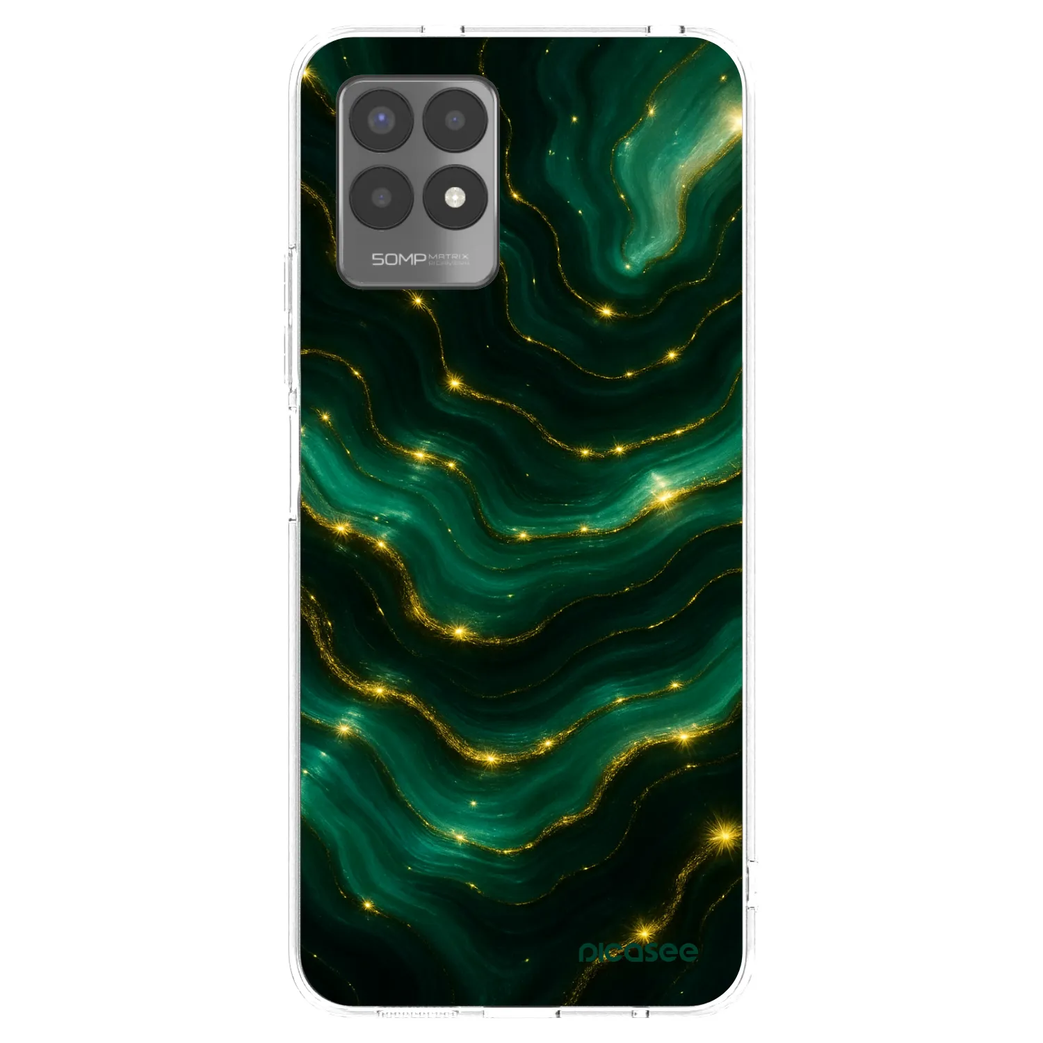 Picasee husă transparentă din silicon pentru Realme 8i - Emerald