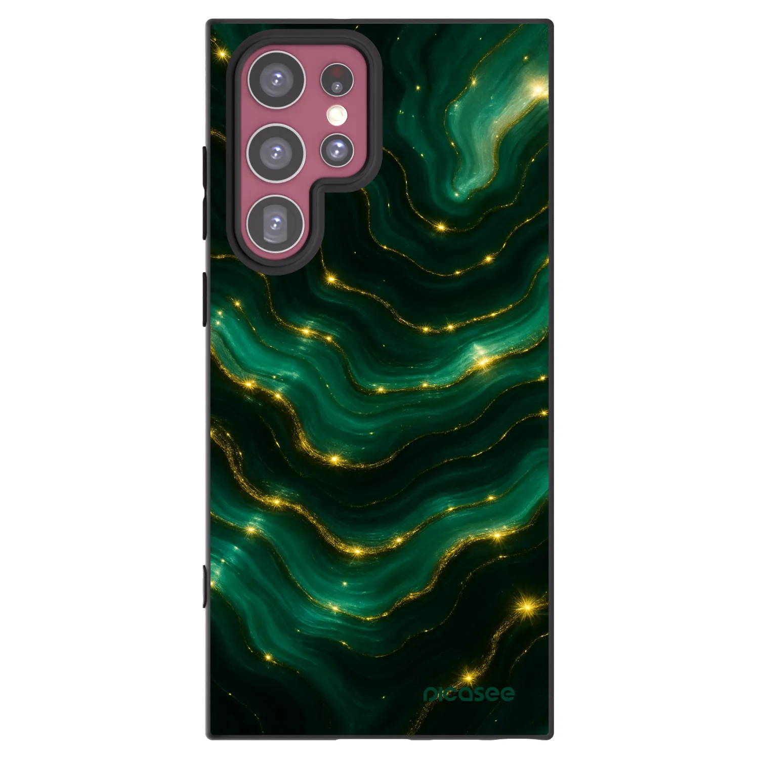 Picasee husă neagră din silicon pentru Samsung Galaxy S22 Ultra 5G - Emerald