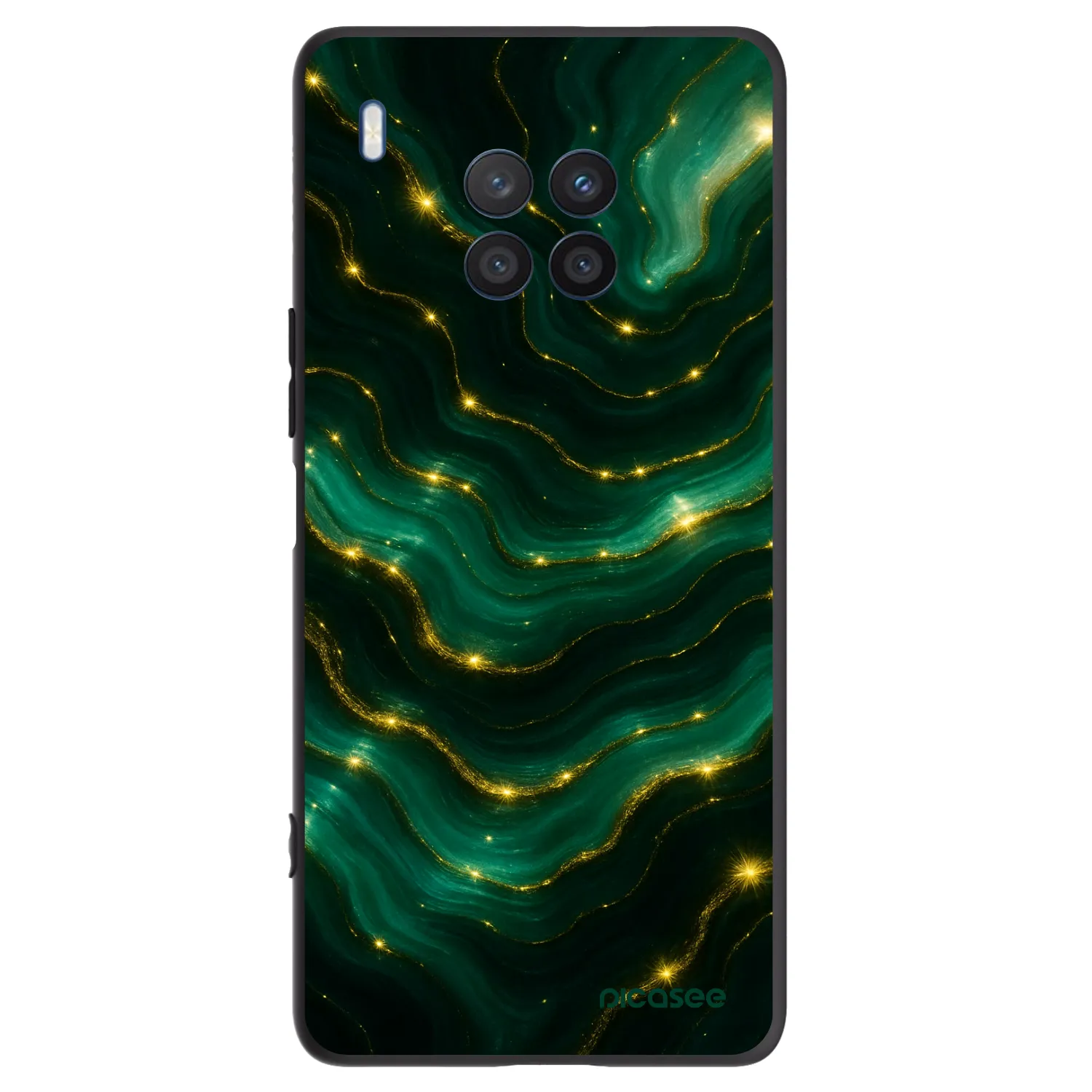 Picasee husă neagră din silicon pentru Honor 50 Lite - Emerald