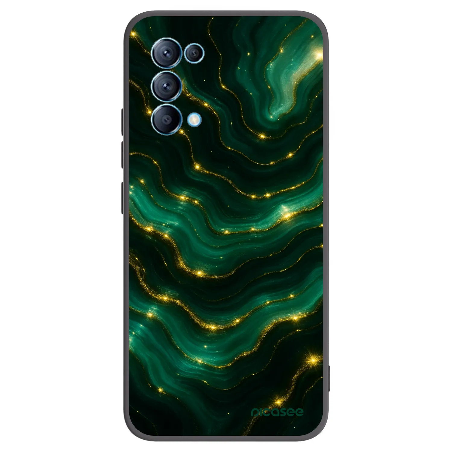 Picasee husă neagră din silicon pentru OPPO Reno 5 5G - Emerald