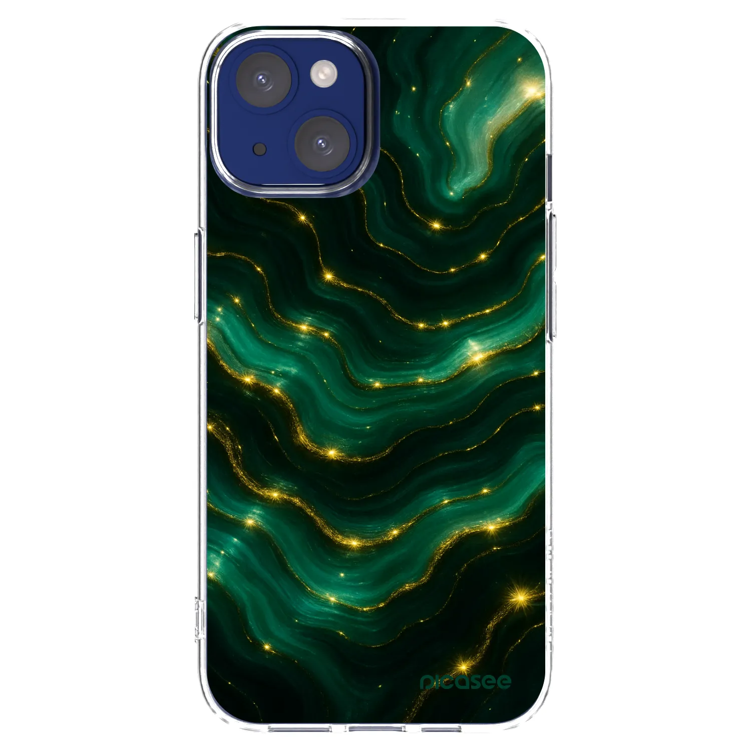 Picasee husă transparentă din silicon pentru Apple iPhone 14 - Emerald
