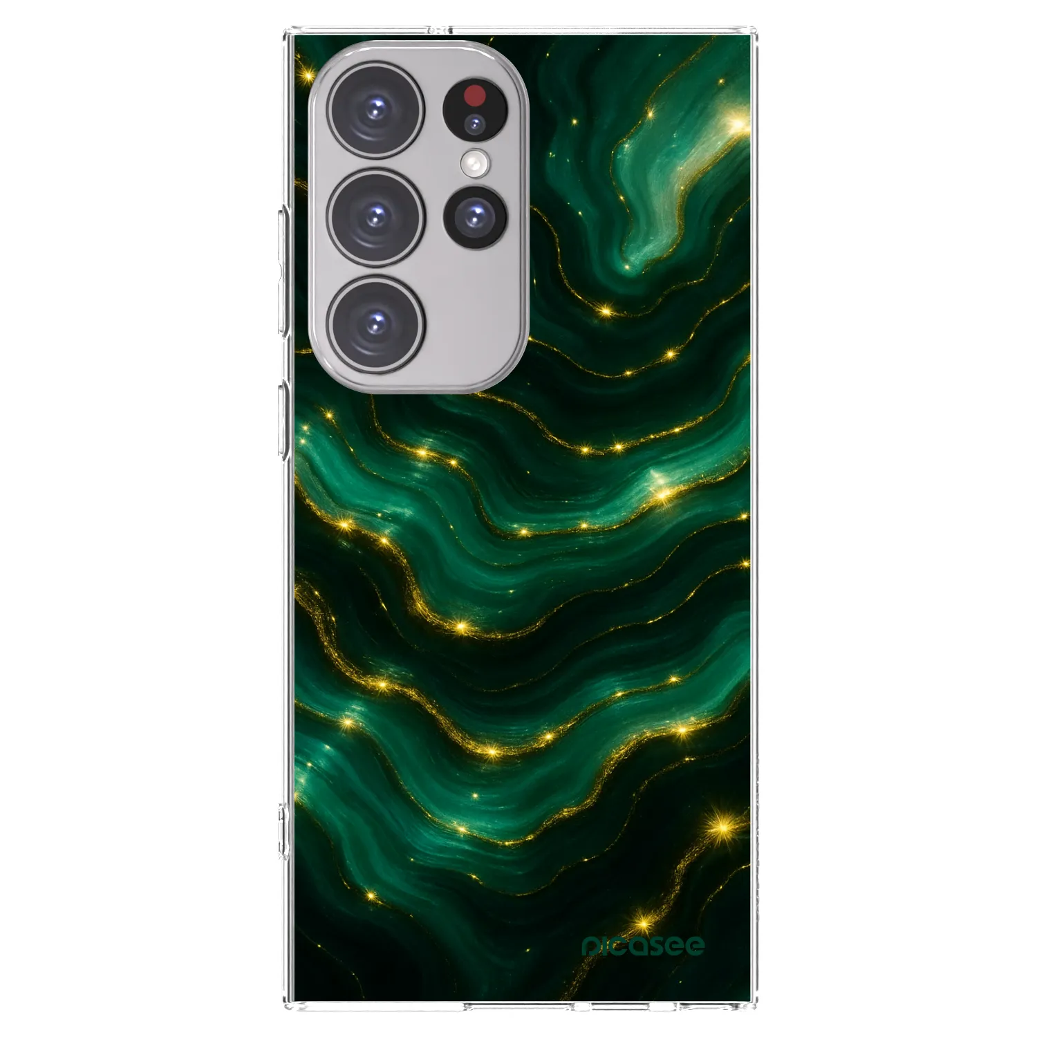 Picasee husă transparentă din silicon pentru Samsung Galaxy S23 Ultra 5G - Emerald