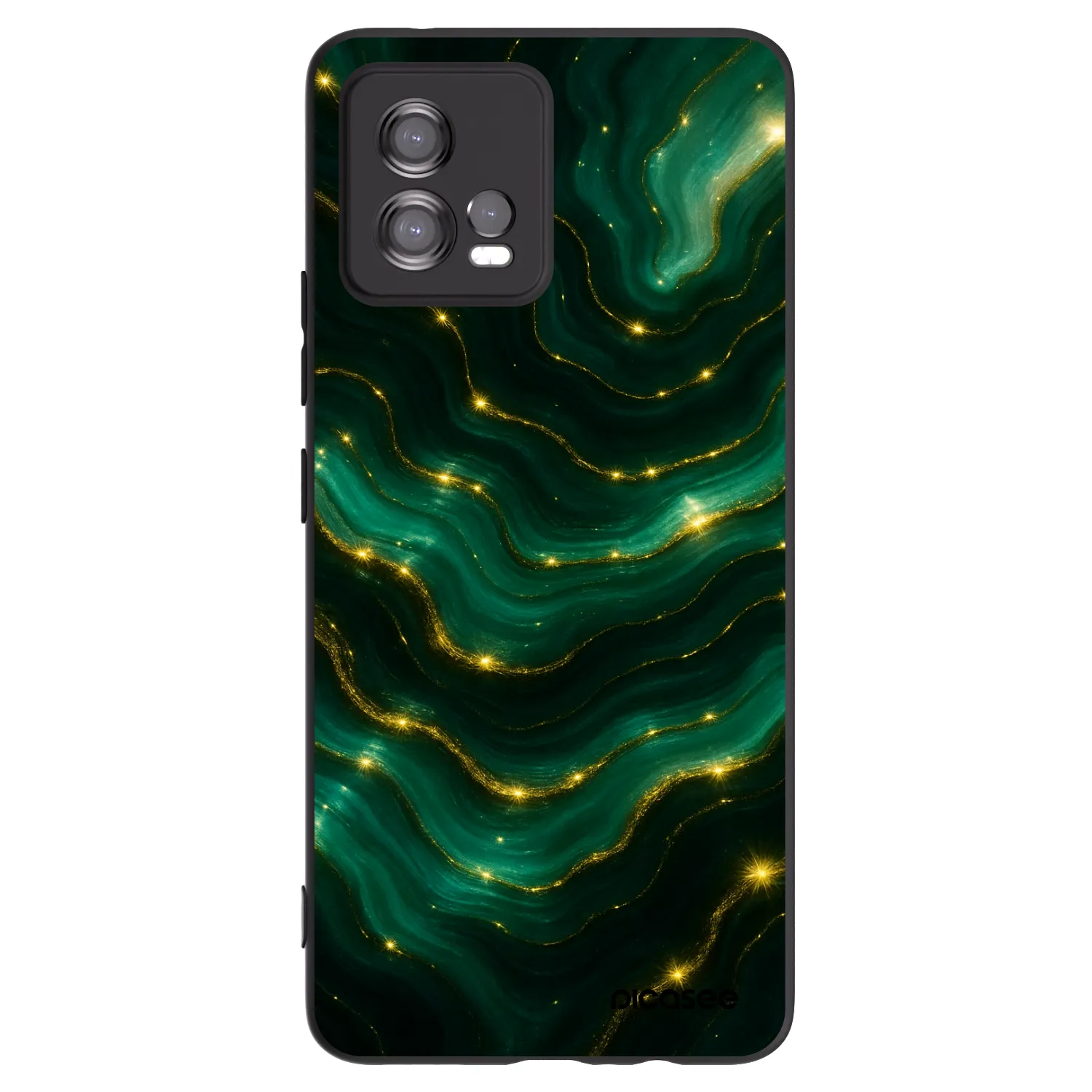 Picasee husă neagră din silicon pentru Motorola Moto G72 - Emerald