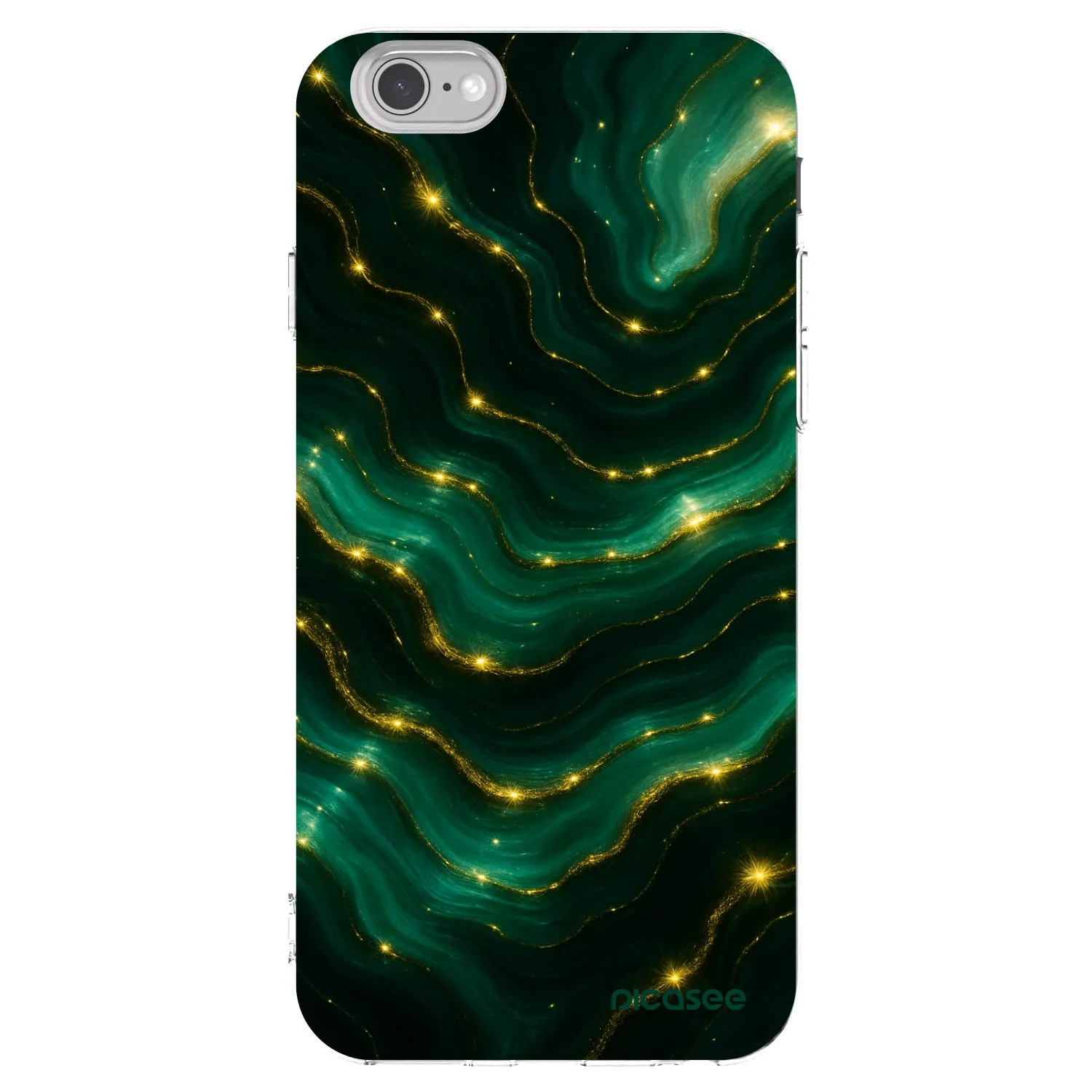Picasee husă transparentă din silicon pentru Apple iPhone 6/6S - Emerald