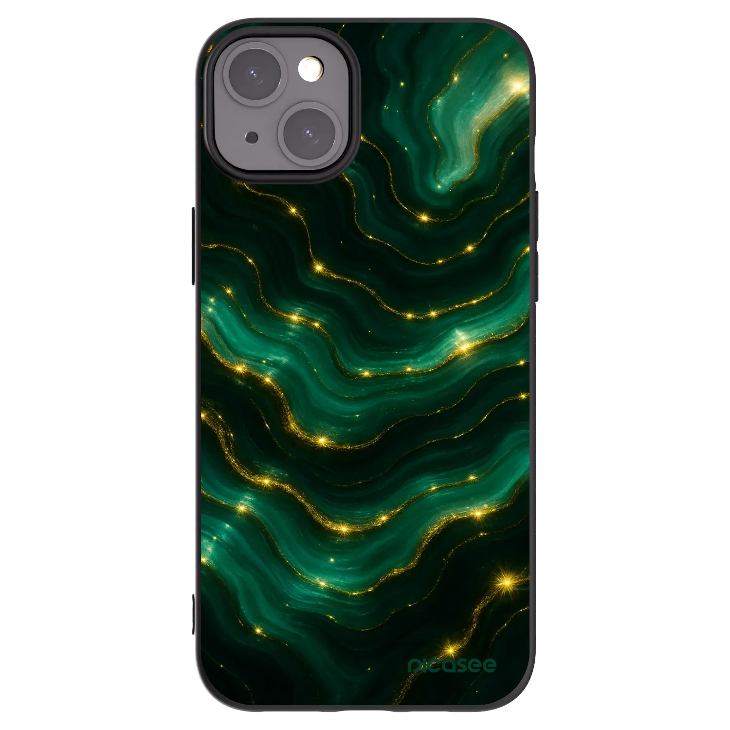Picasee husă neagră din silicon pentru Apple iPhone 15 Plus - Emerald