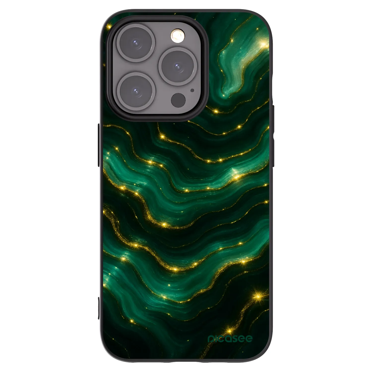 Picasee husă neagră din silicon pentru Apple iPhone 15 Pro - Emerald