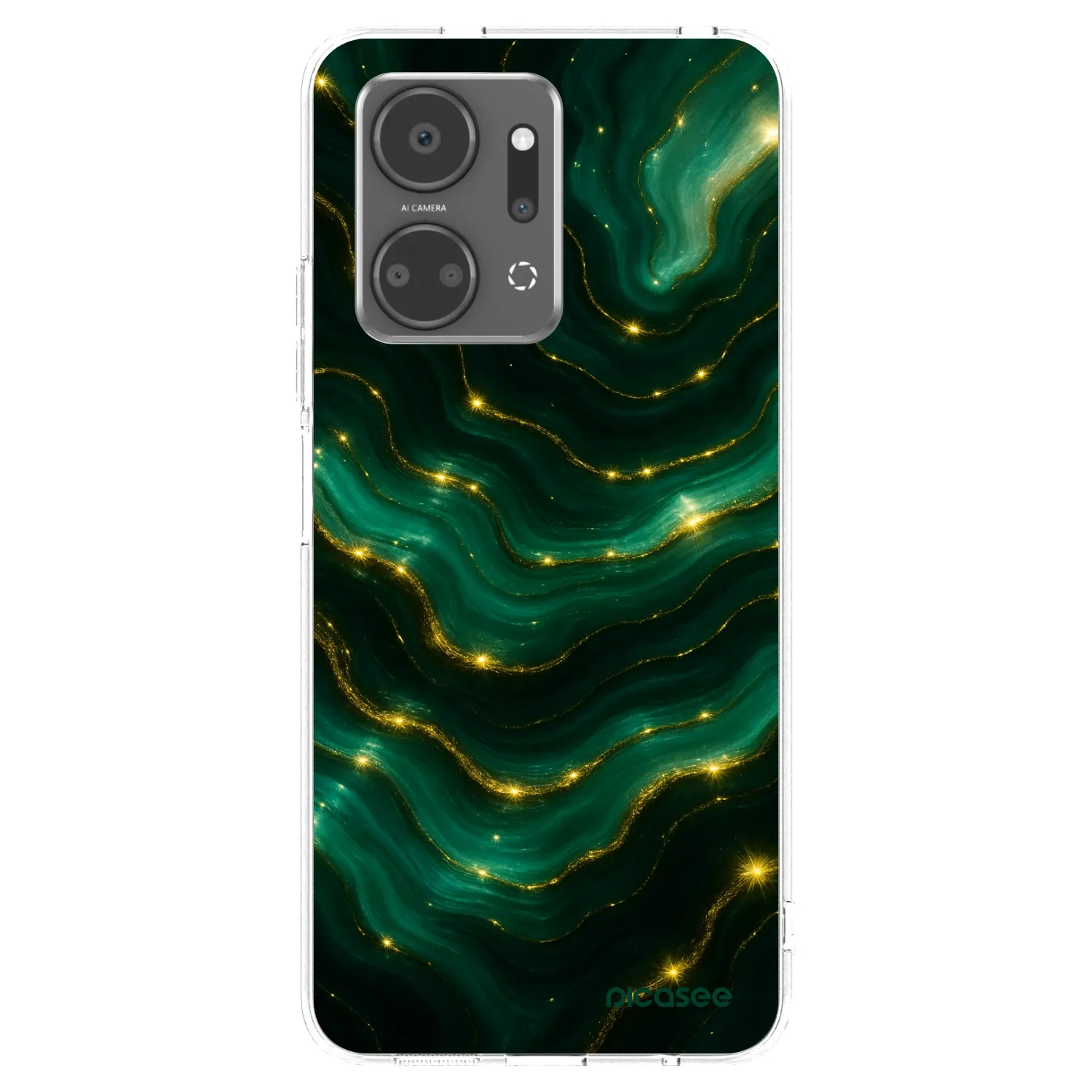Picasee husă transparentă din silicon pentru Honor X7a - Emerald