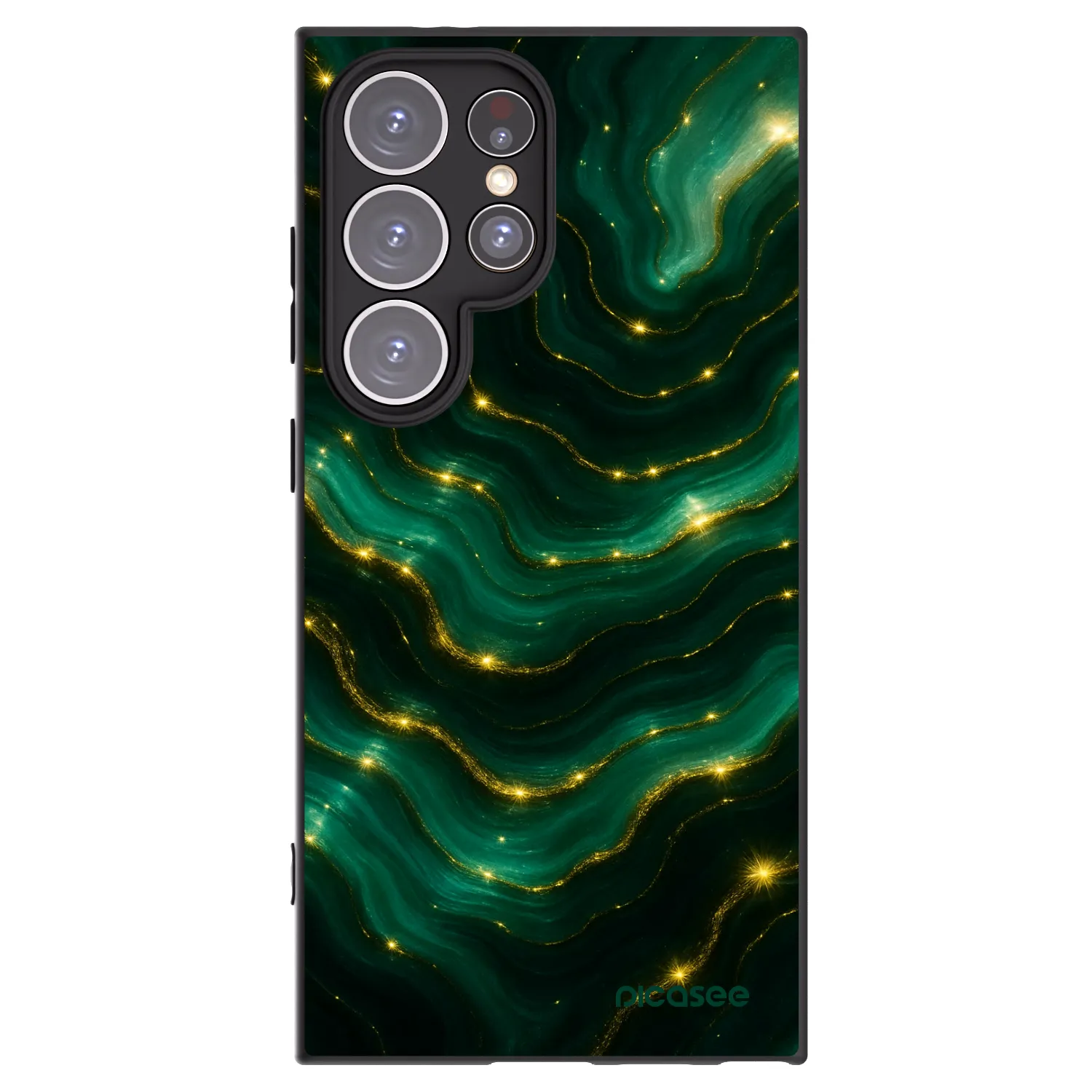 Picasee husă neagră din silicon pentru Samsung Galaxy S24 Ultra S928B 5G - Emerald
