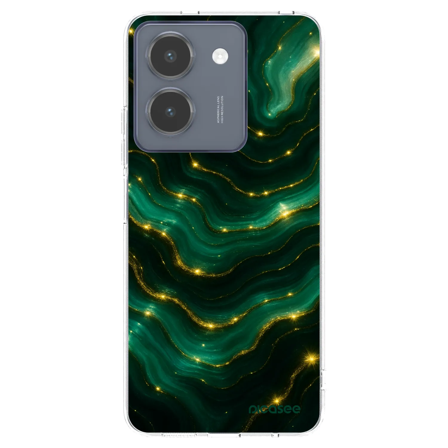 Picasee husă transparentă din silicon pentru Vivo Y36 4G - Emerald