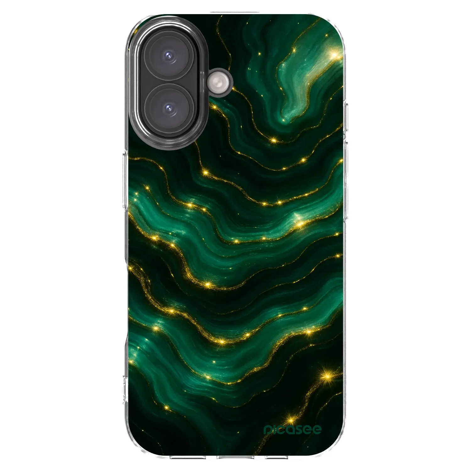 Picasee husă transparentă din silicon pentru Apple iPhone 16 - Emerald