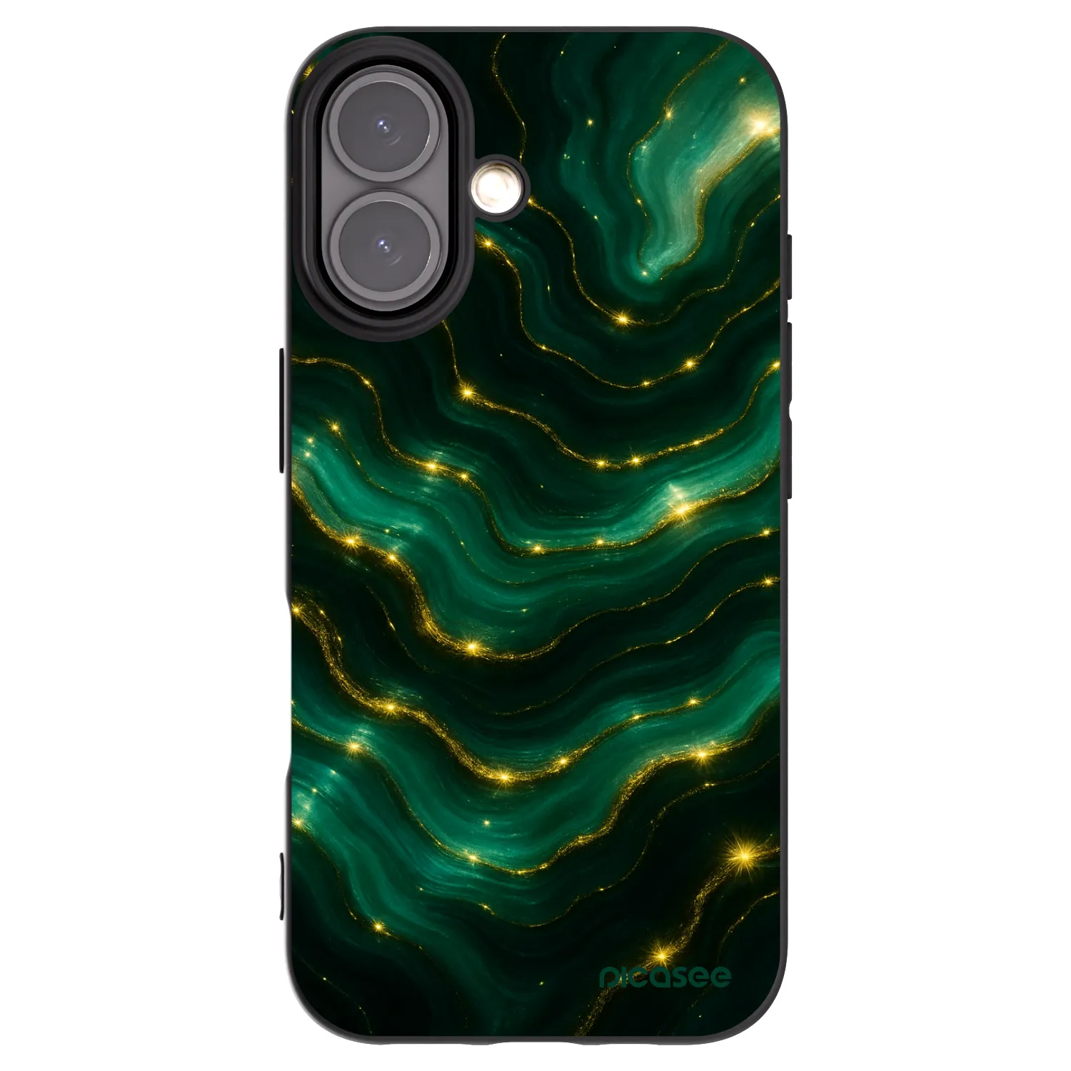 Picasee husă neagră din silicon pentru Apple iPhone 16 - Emerald